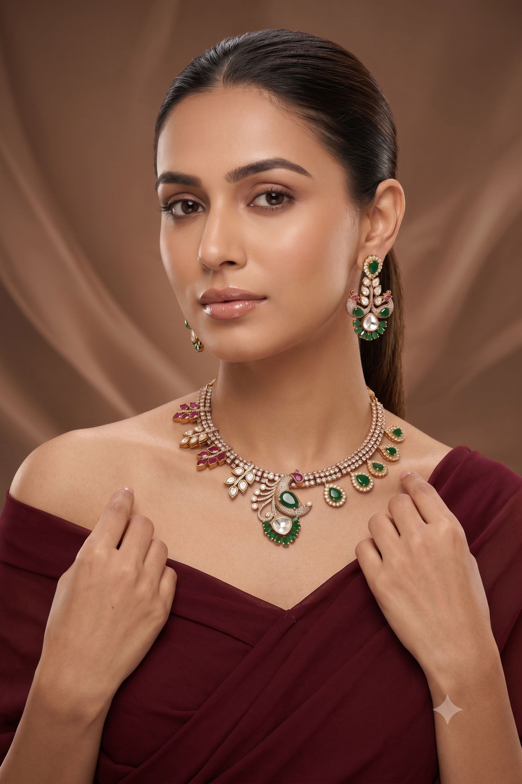 Premium Kundan Doublet Necklace Set