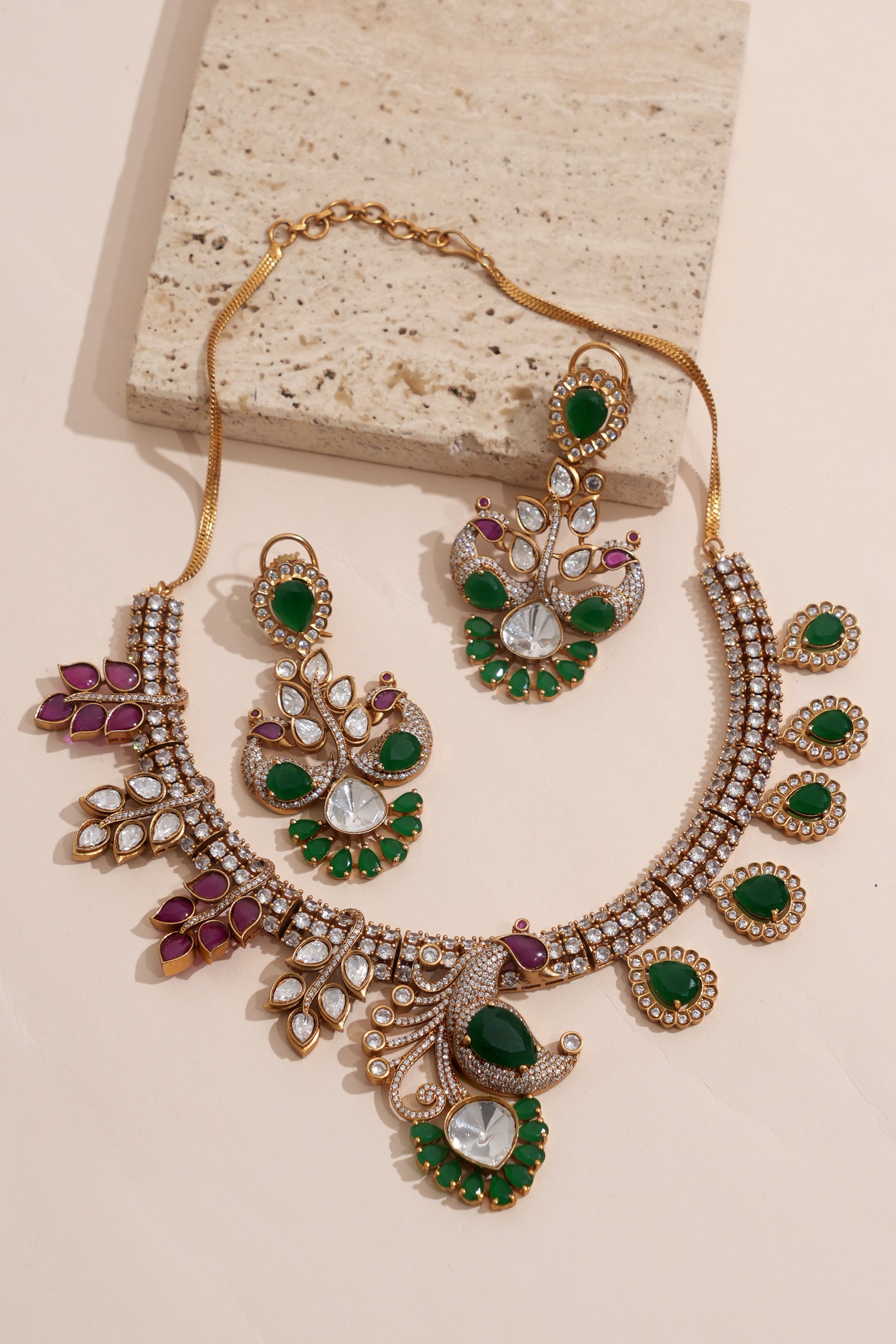 Premium Kundan Doublet Necklace Set