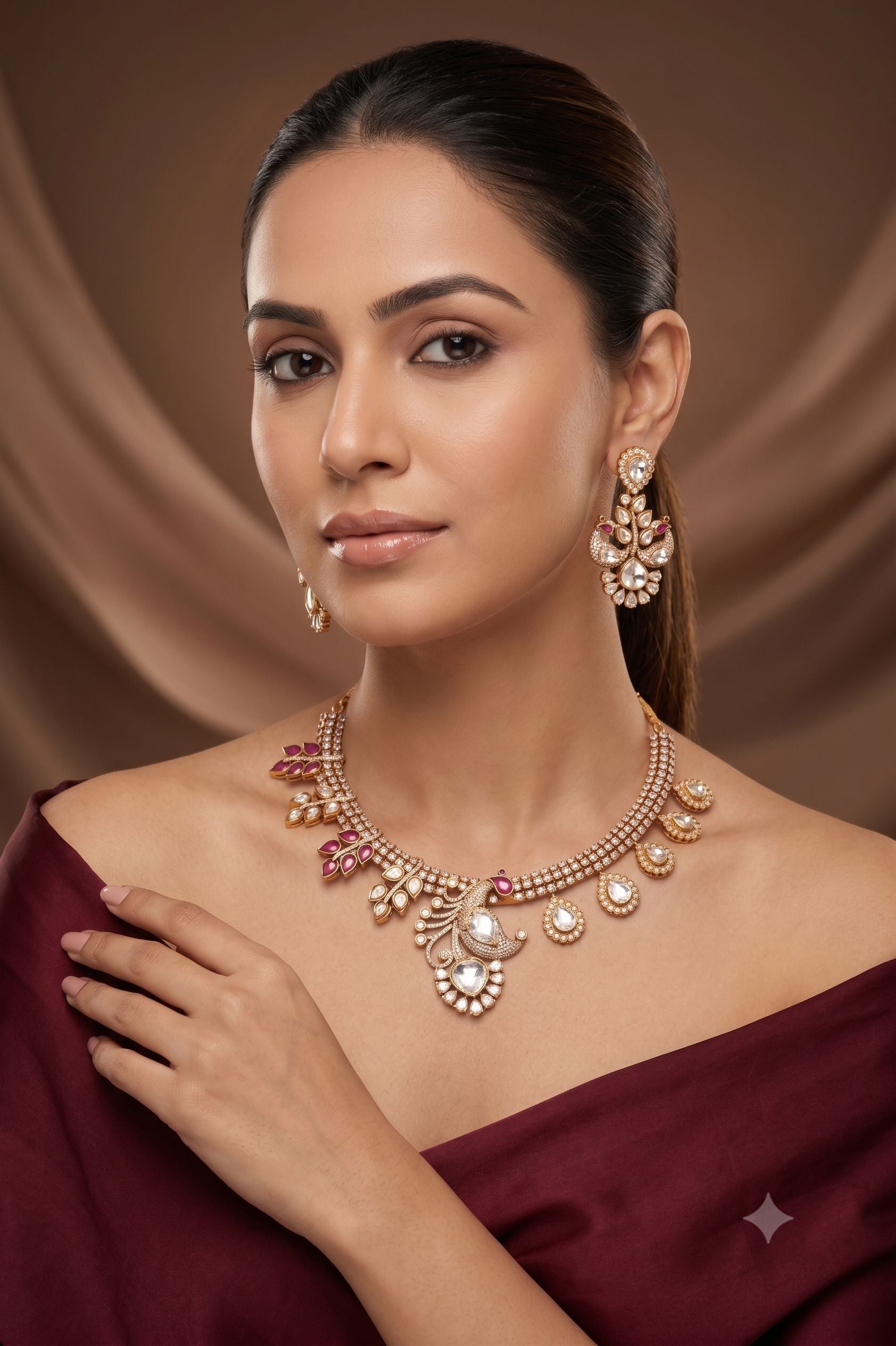 Premium Kundan Doublet Necklace Set