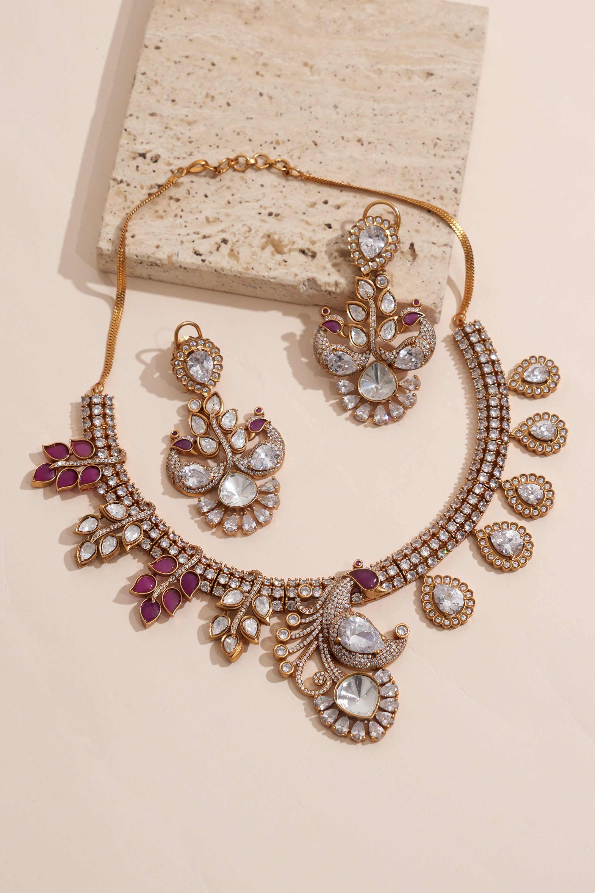 Premium Kundan Doublet Necklace Set