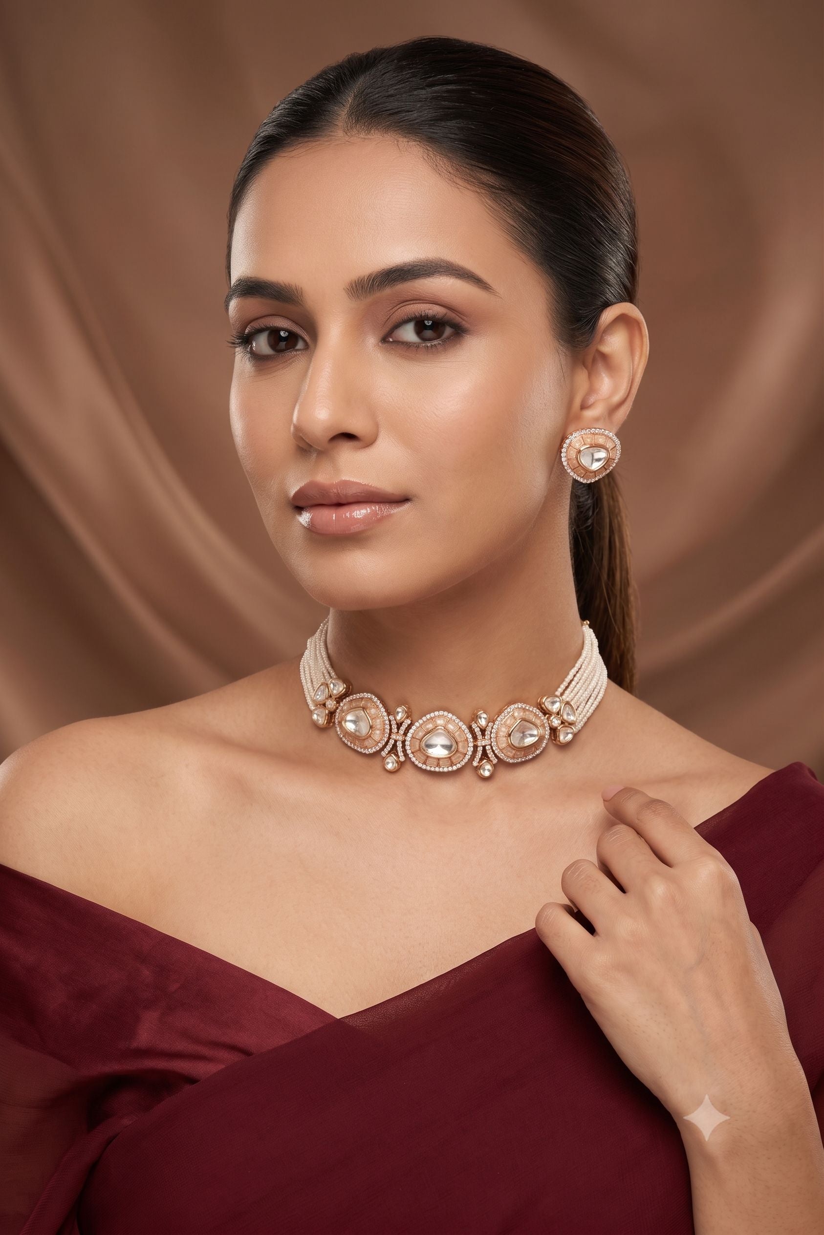 Celebrity Inspired Moissanite Choker Set