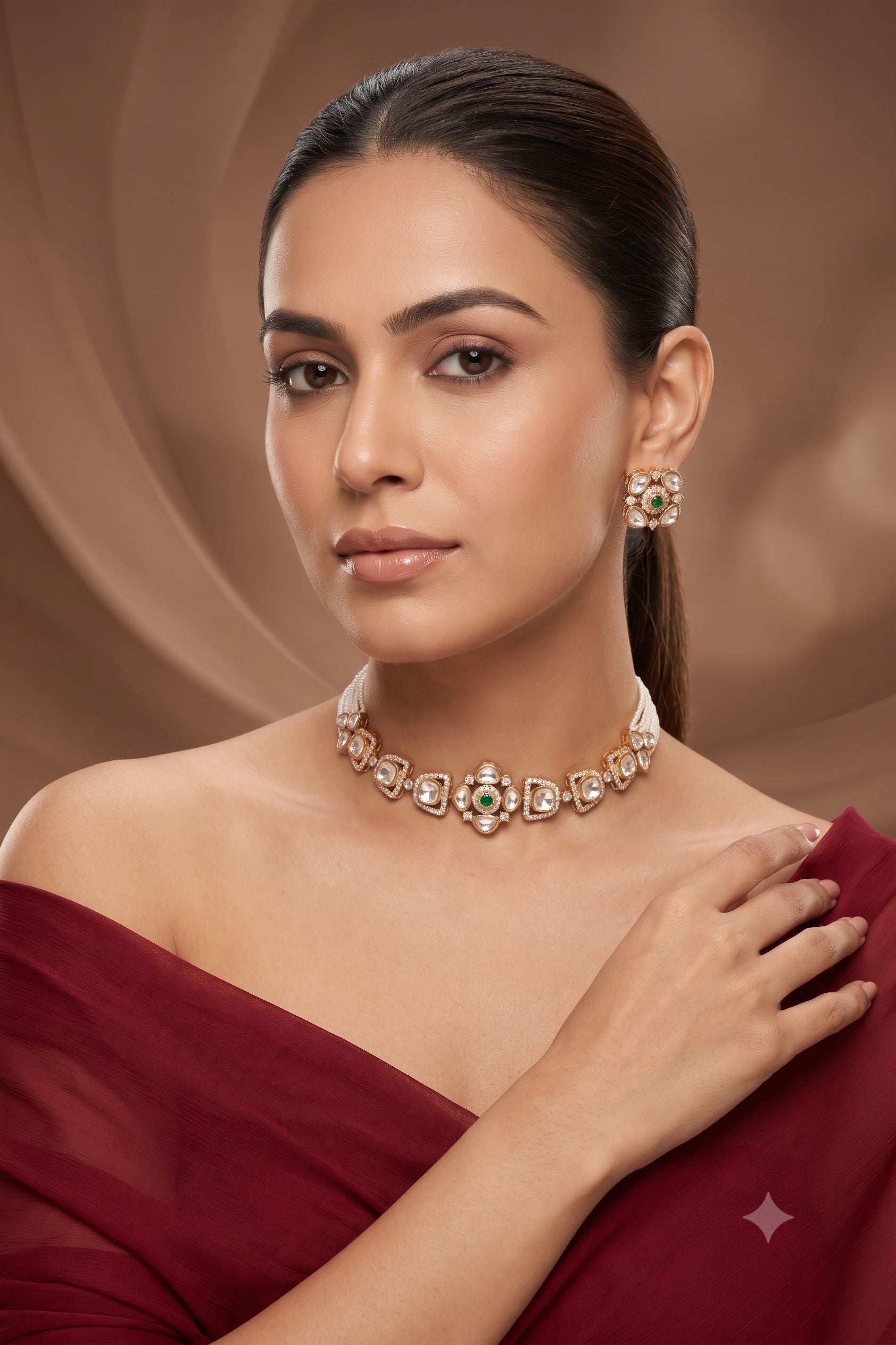 Luxury Moissanite Doublet Choker Set