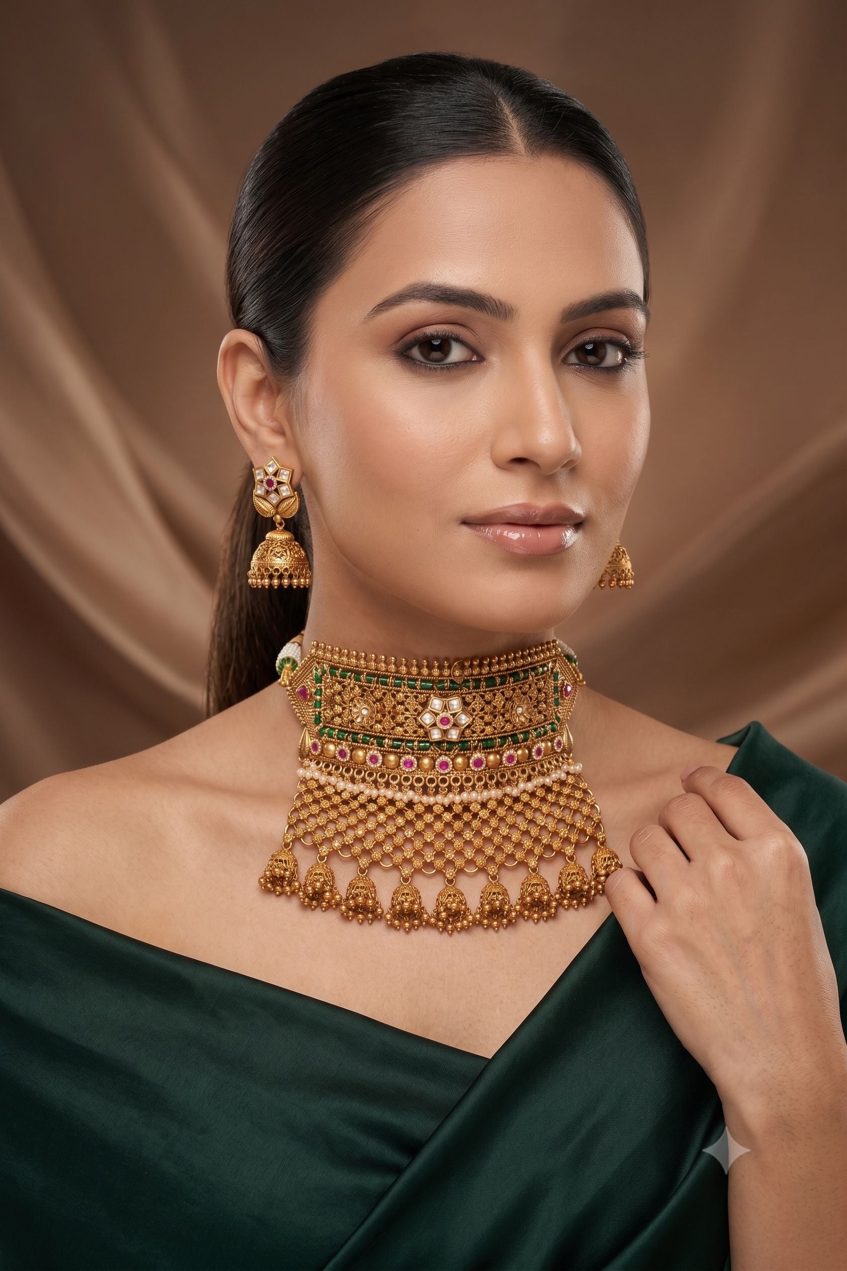 Heritage Kundan Wedding Choker Jewellery Set