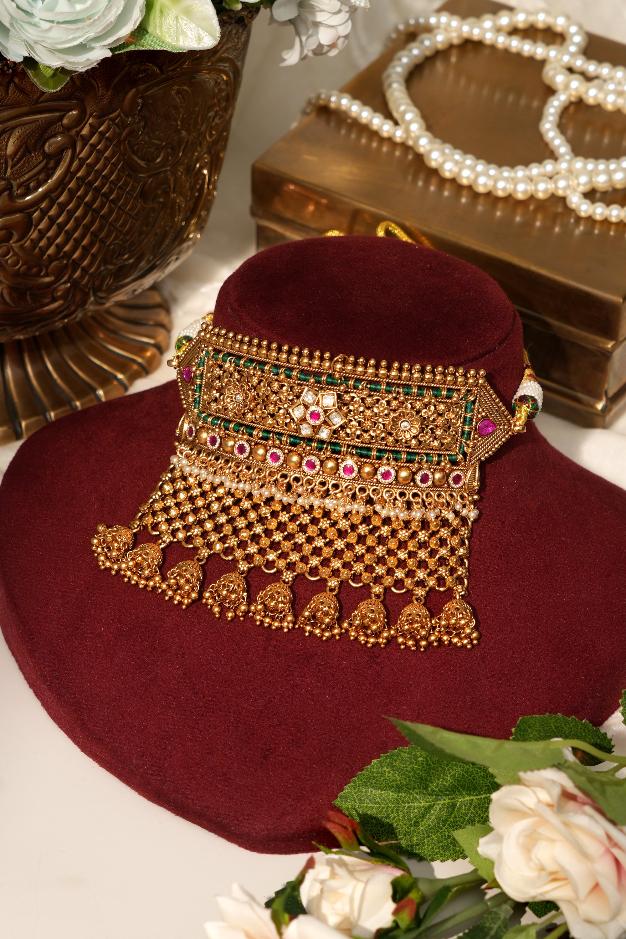 Heritage Kundan Wedding Choker Jewellery Set
