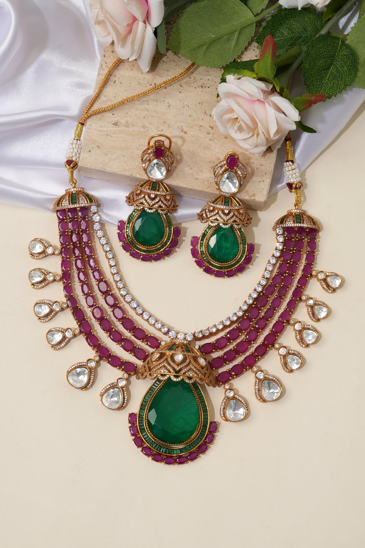 Rajeshwari Royal Kundan necklace Set