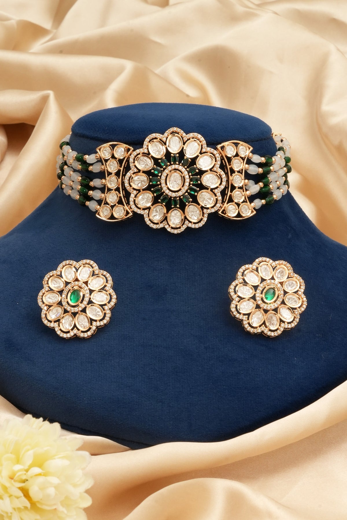 Premium Kundan Moissanite Bridal Necklace