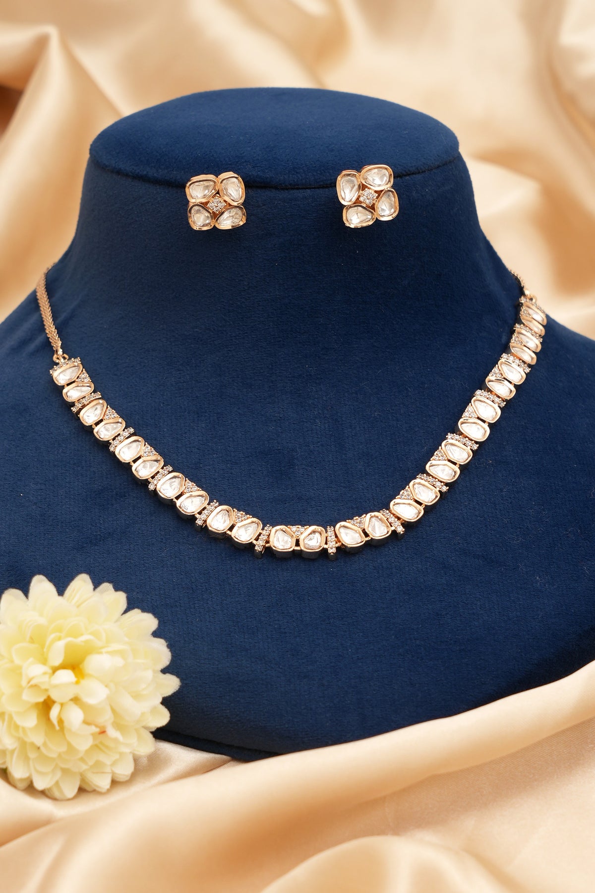 Heritage Kundan Moissanite Necklace Set
