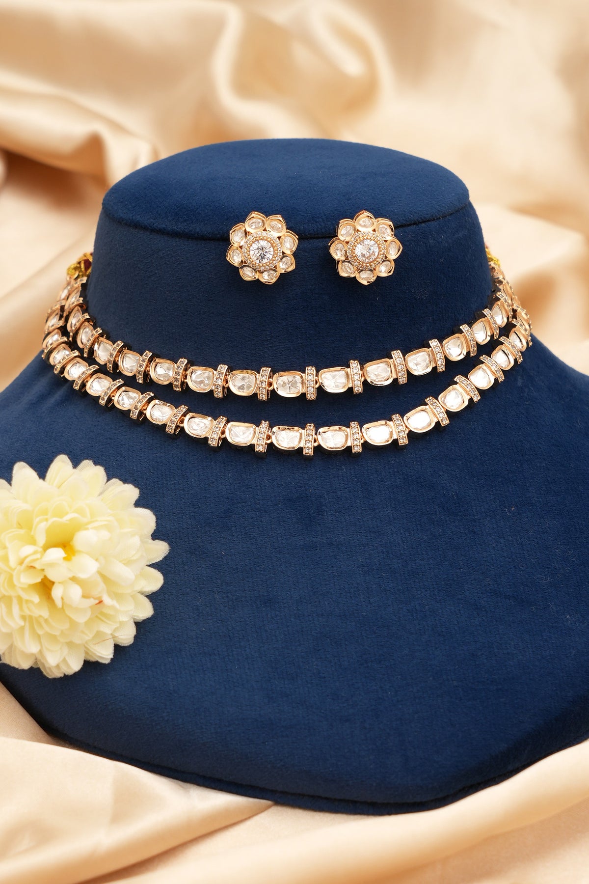 Siya Luxury Designer Moissanite Kundan Bridal Set