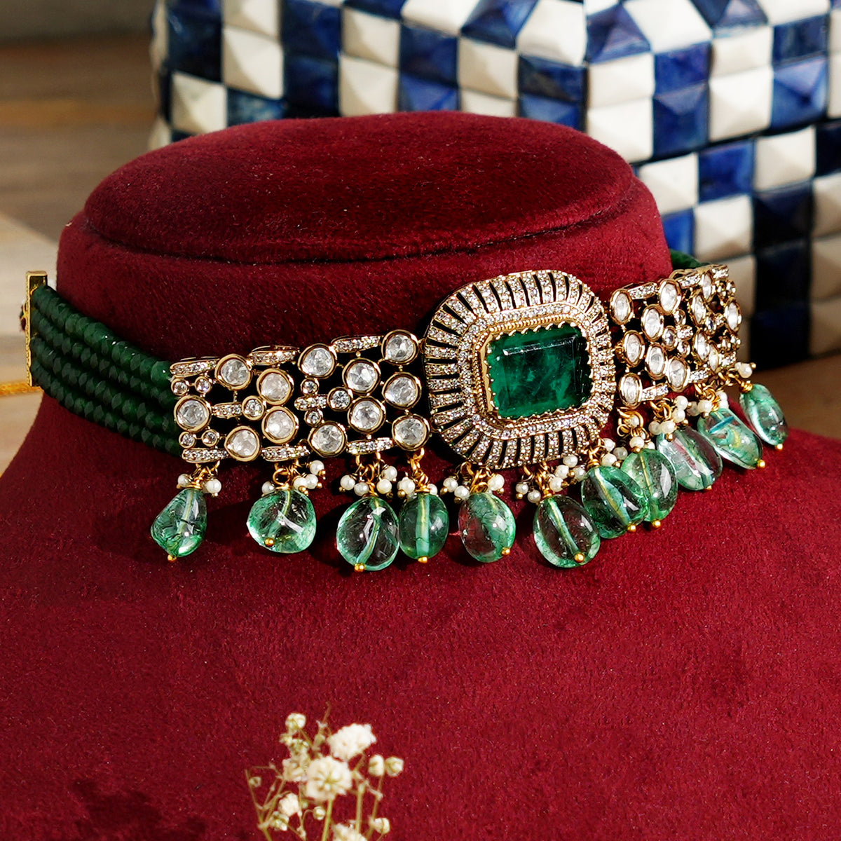 Premium Designer Kundan Moissanite Set