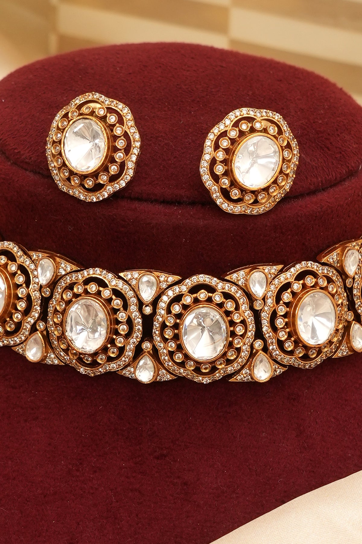 Premium Moissanite Kundan Set