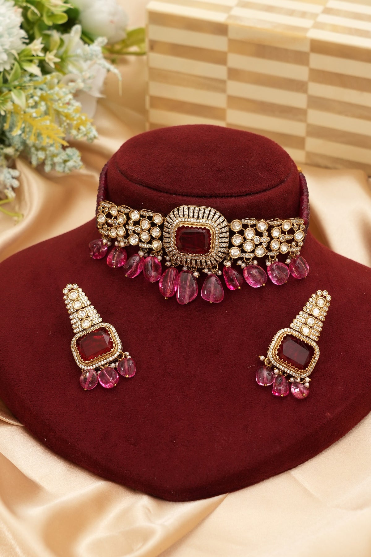 Premium Designer Kundan Moissanite Set