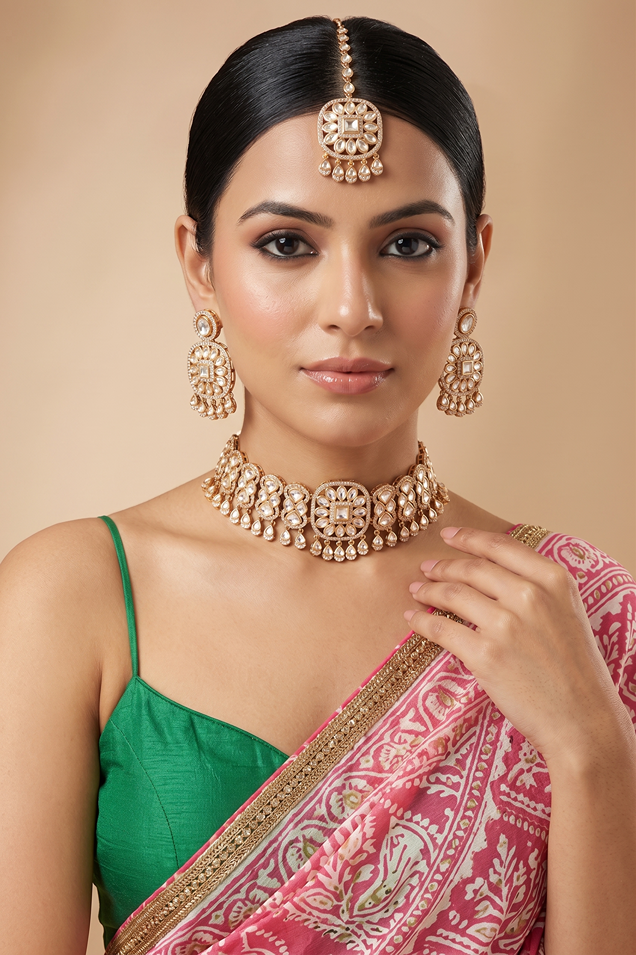 Premium Designer Kundan Choker Set