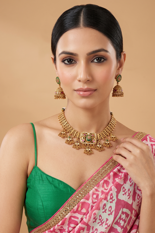Designer Wedding Heritage Kundan Set