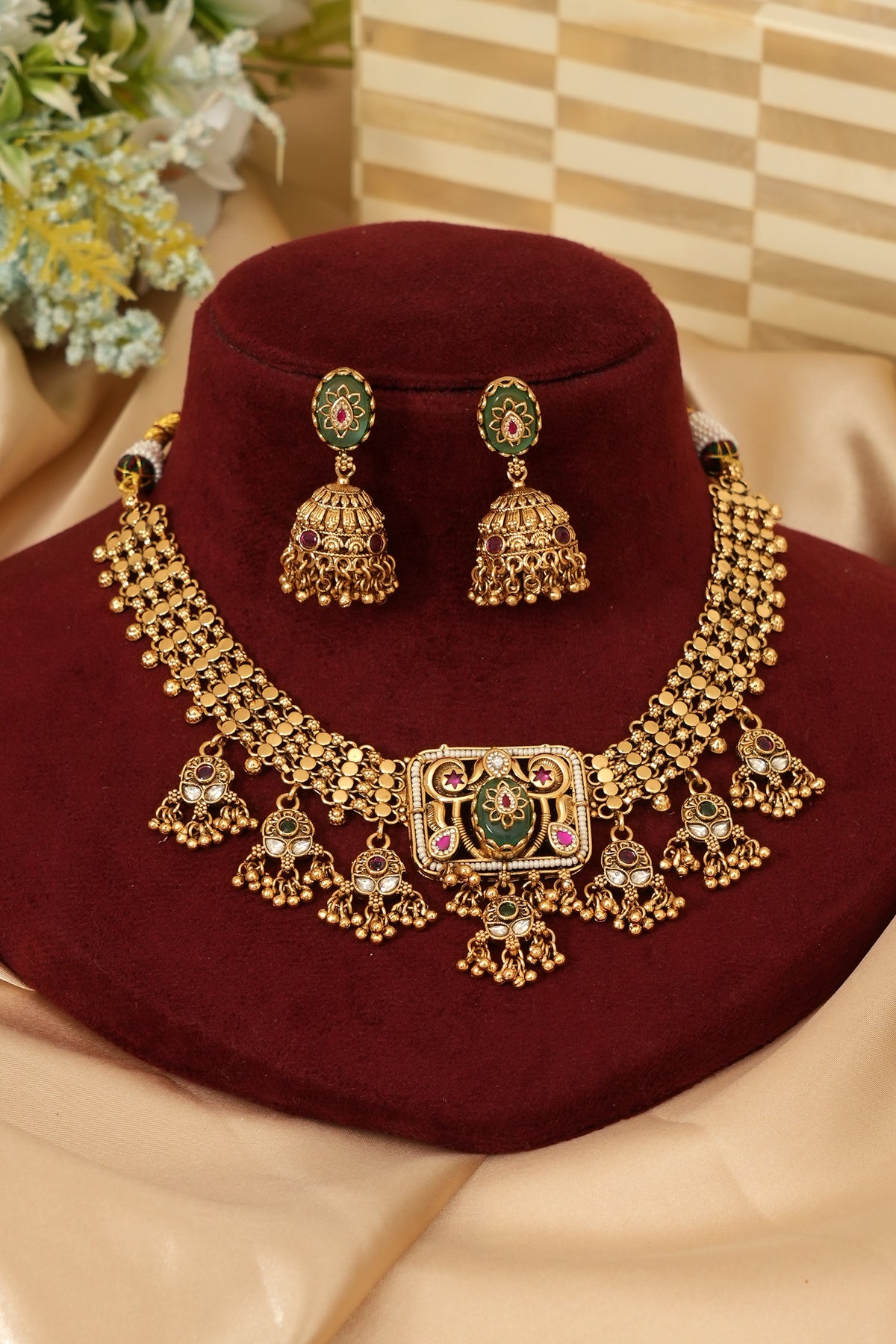 Designer Wedding Heritage Kundan Set
