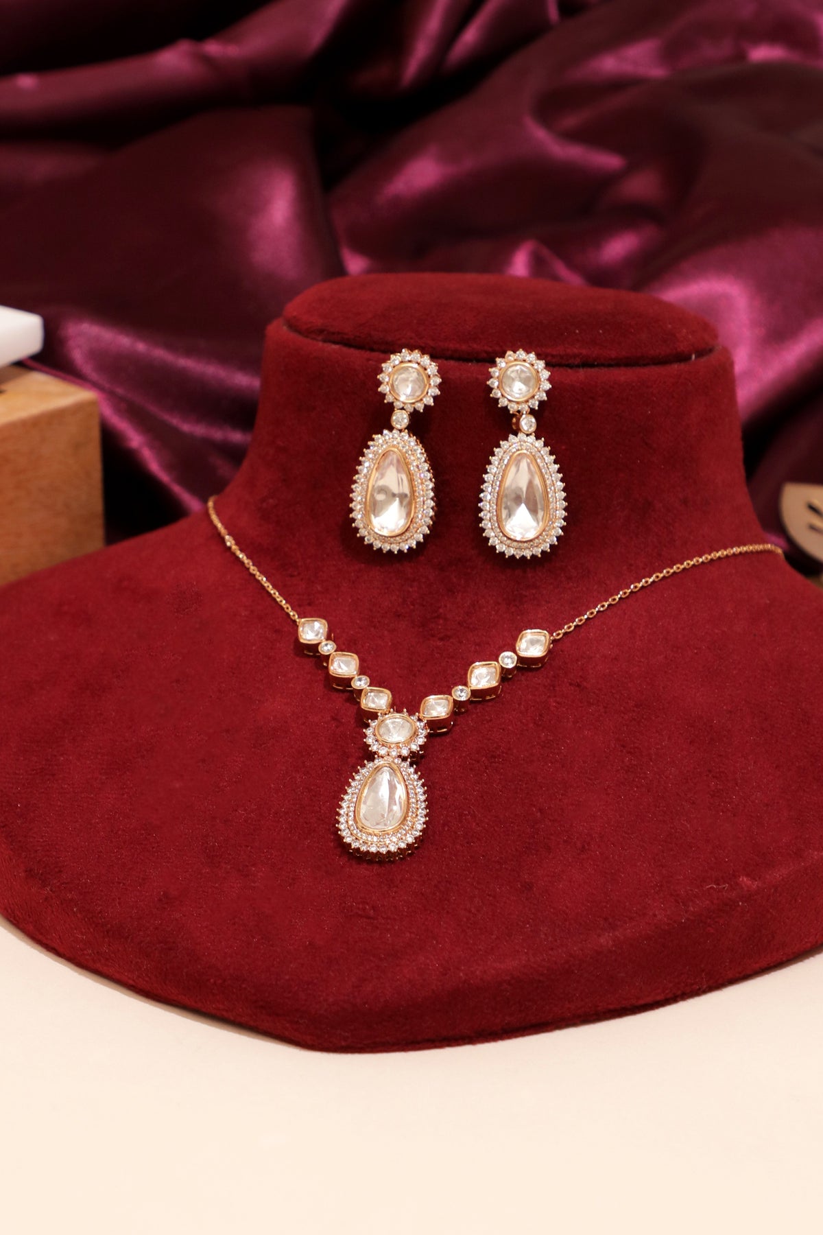 Designer Kundan Moissanite Set