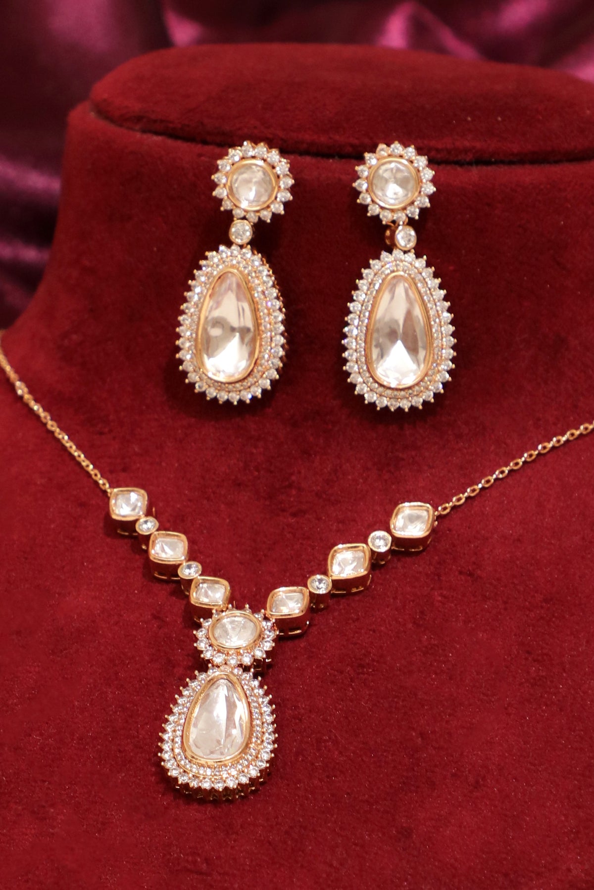 Designer Kundan Moissanite Set