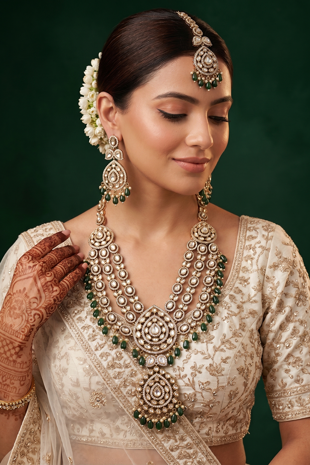 Royal Polki Kundan Layered Rani Haar