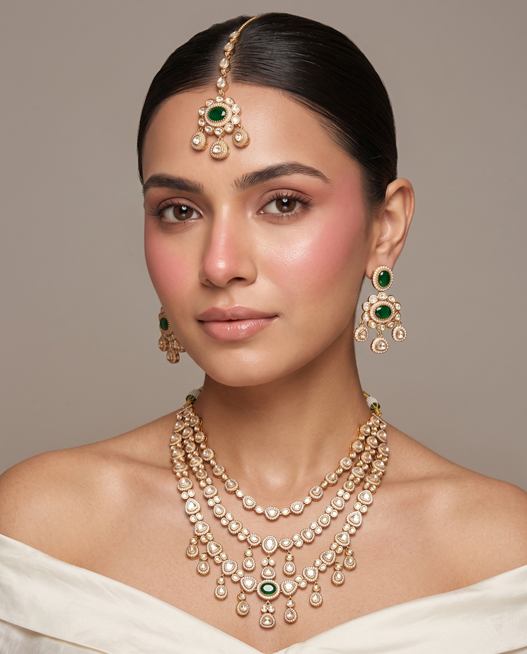 Designer Kundan Polki Rani Haar