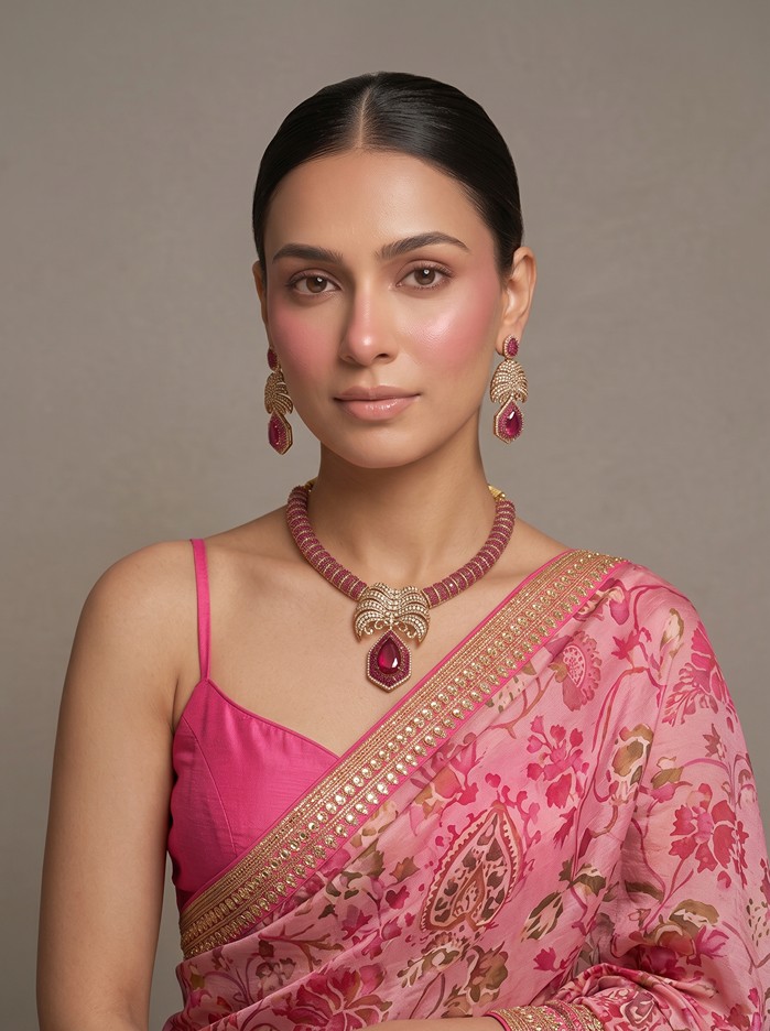 Royal Ruby Designer Kundan Set