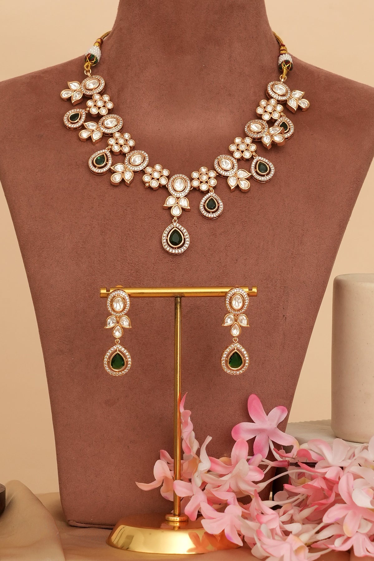 Royal Gold Look Designer Kundan Set
