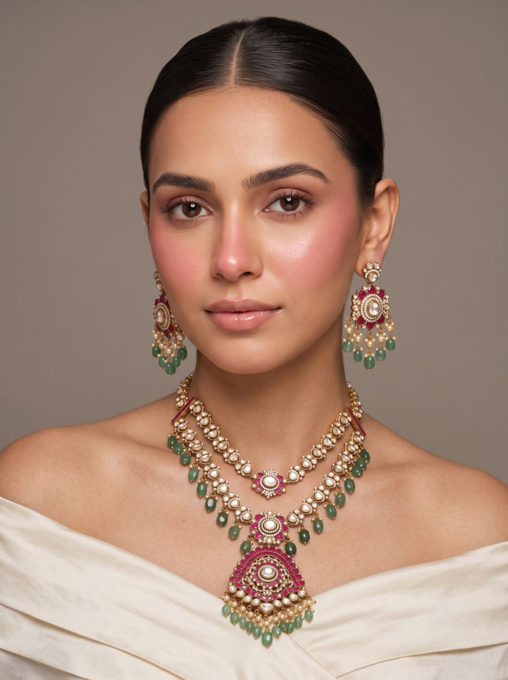 Royal Heritage Kundan Designer Necklace Set