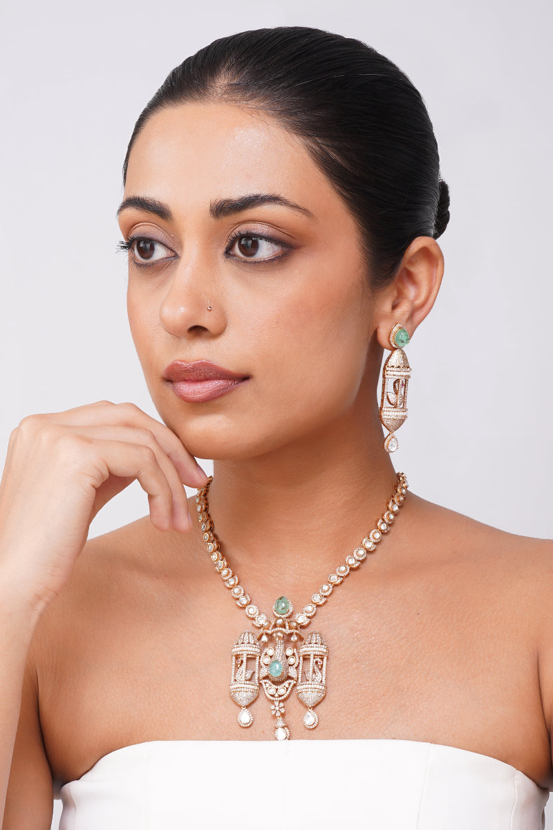 Aavya Kundan Long Necklace Set