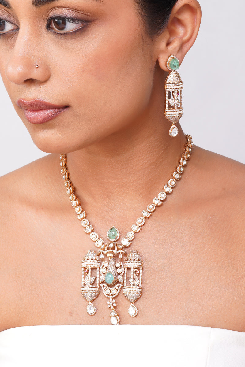 Aavya Kundan Long Necklace Set