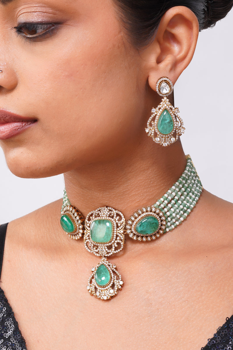 Aadhya Kundan Pearls Choker Set