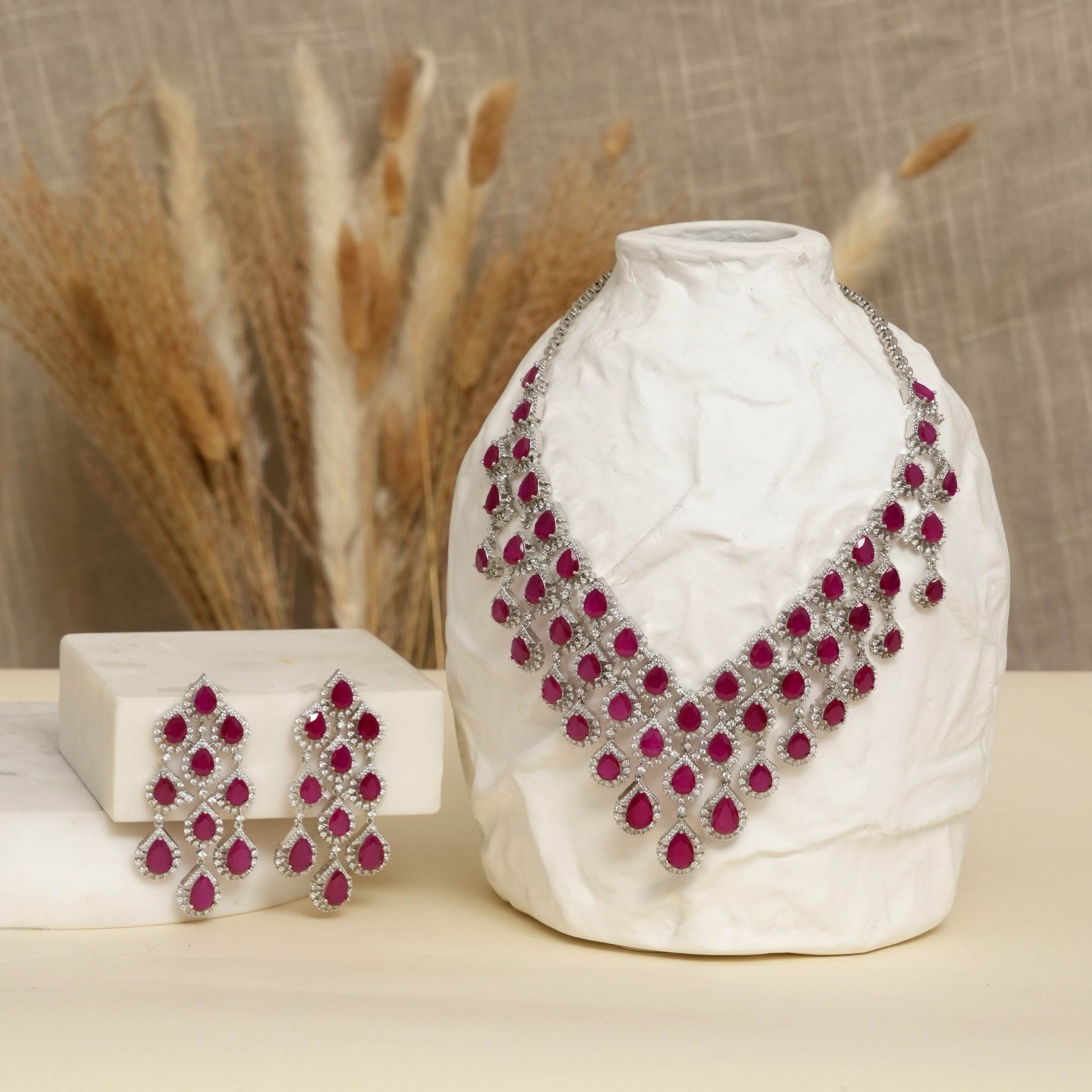 Maharani Ruby Necklace Set
