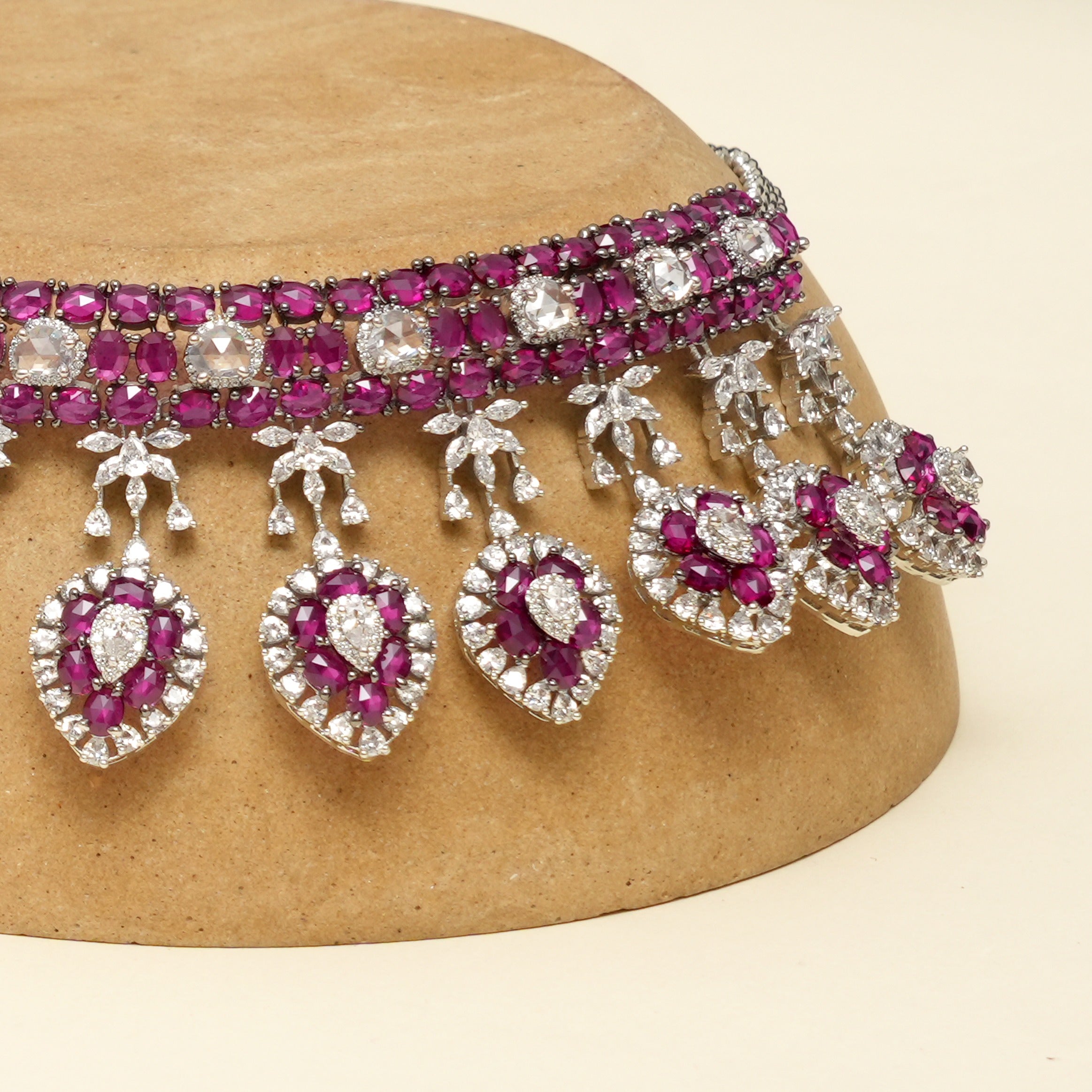 Suvarna Royal Ruby Necklace Set