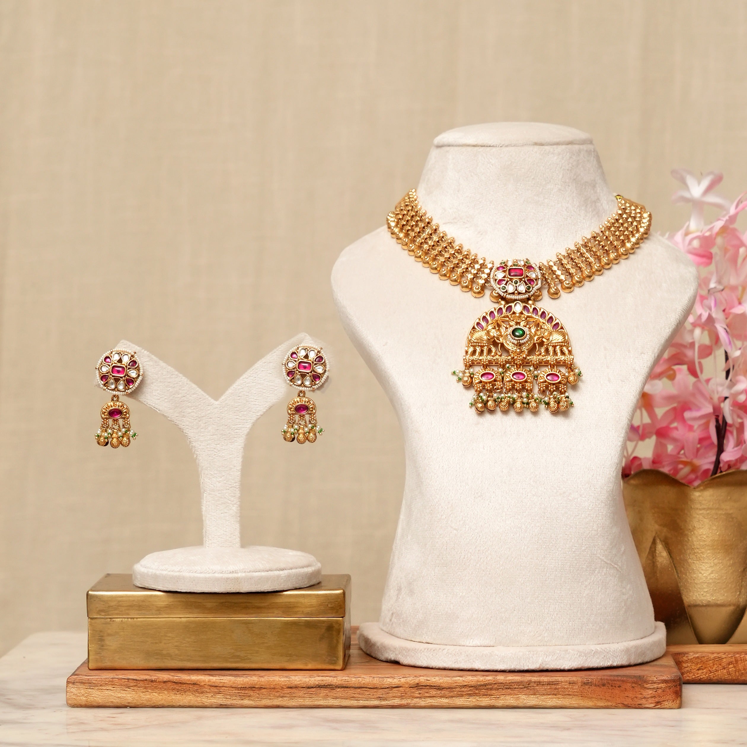 Rama Kundan Heritage Gold Necklace Set