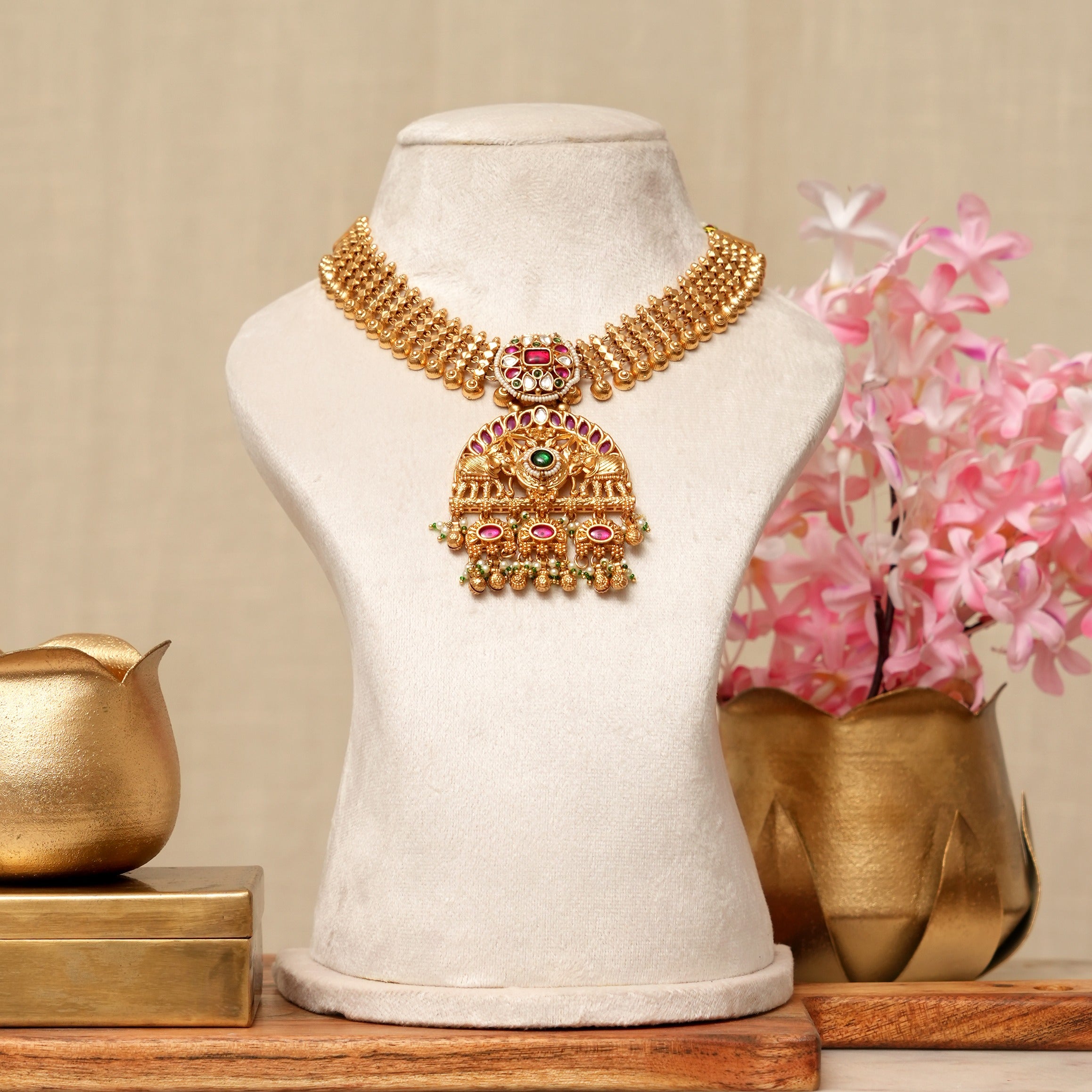 Rama Kundan Heritage Gold Necklace Set