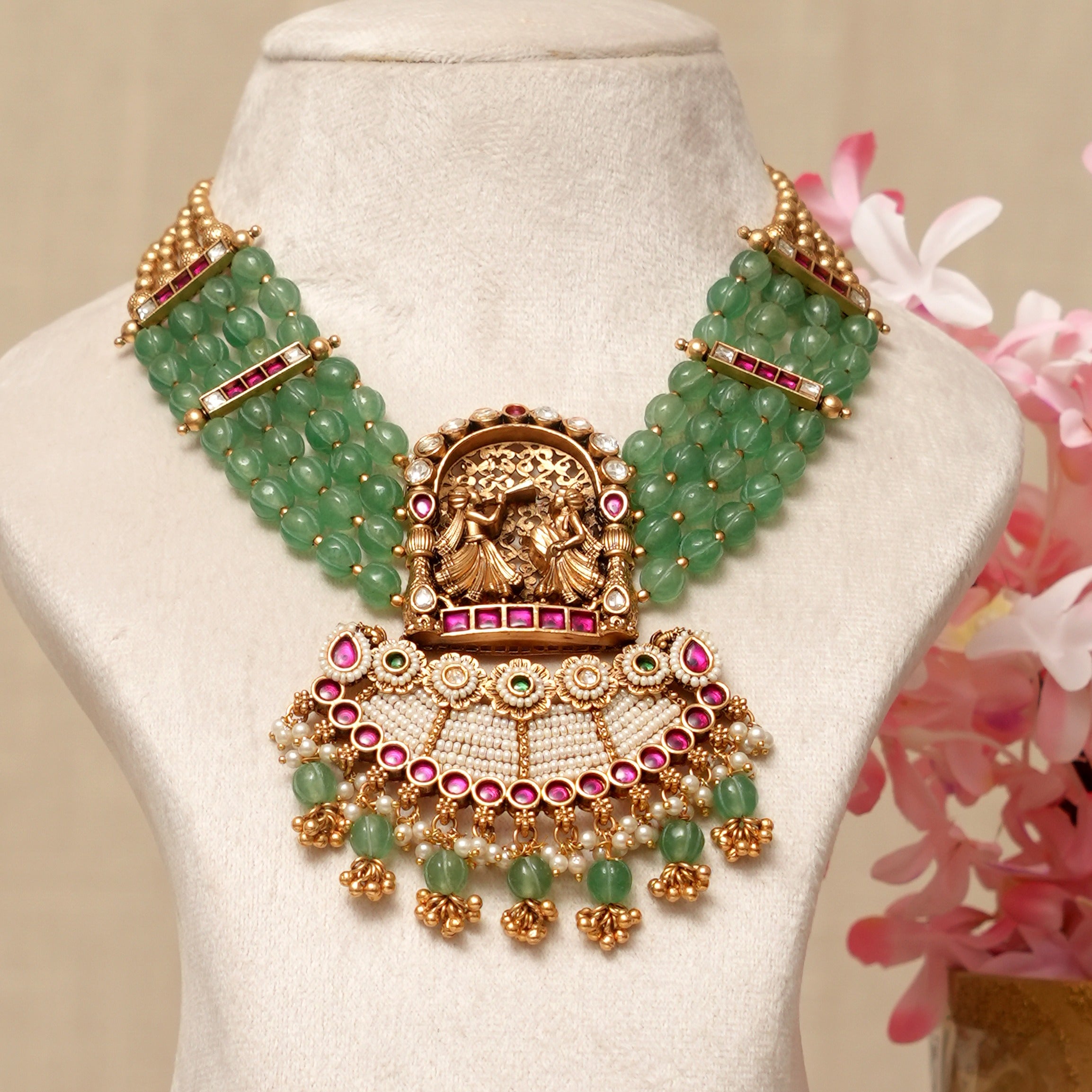 Aditi Kundan Heritage Gold Necklace Set