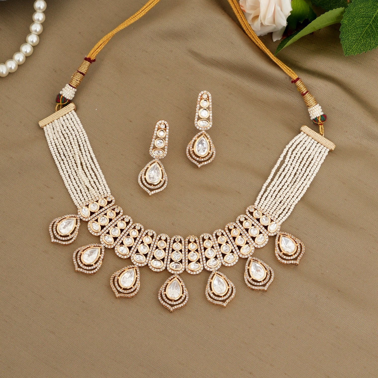 Gauri Pearls Necklace Set