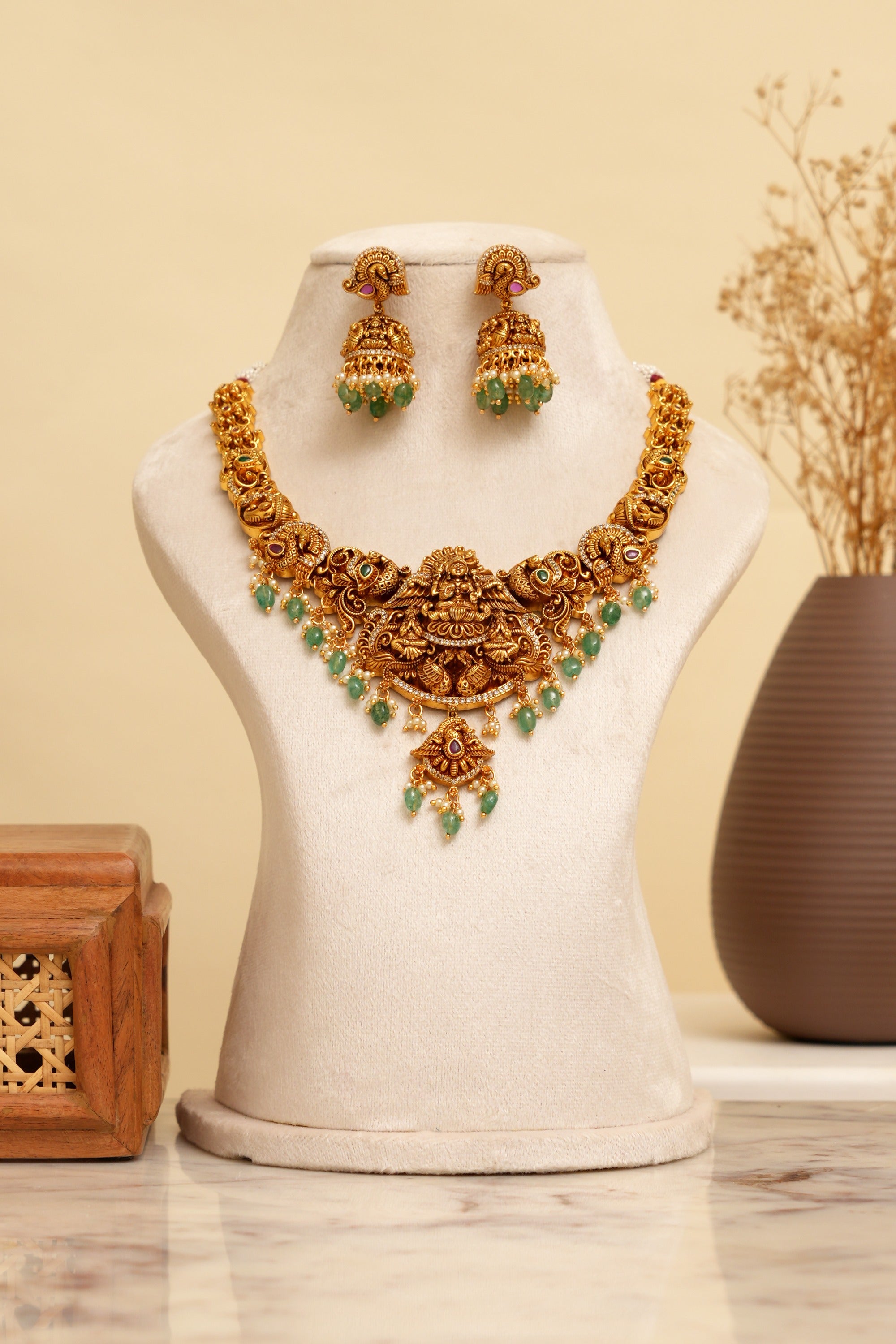 Janaki Temple Necklace Set