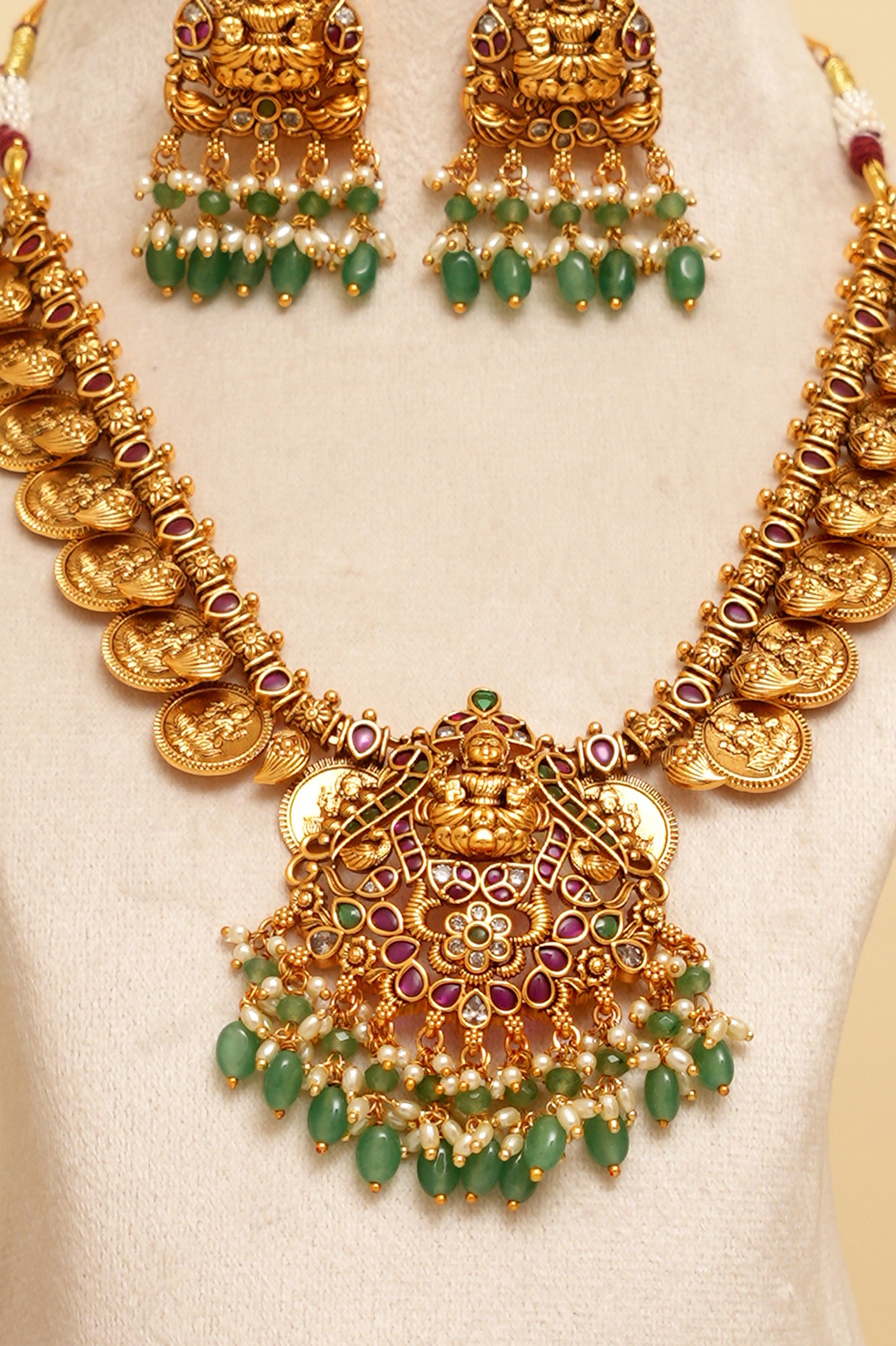 Saraswati Temple Necklace Set