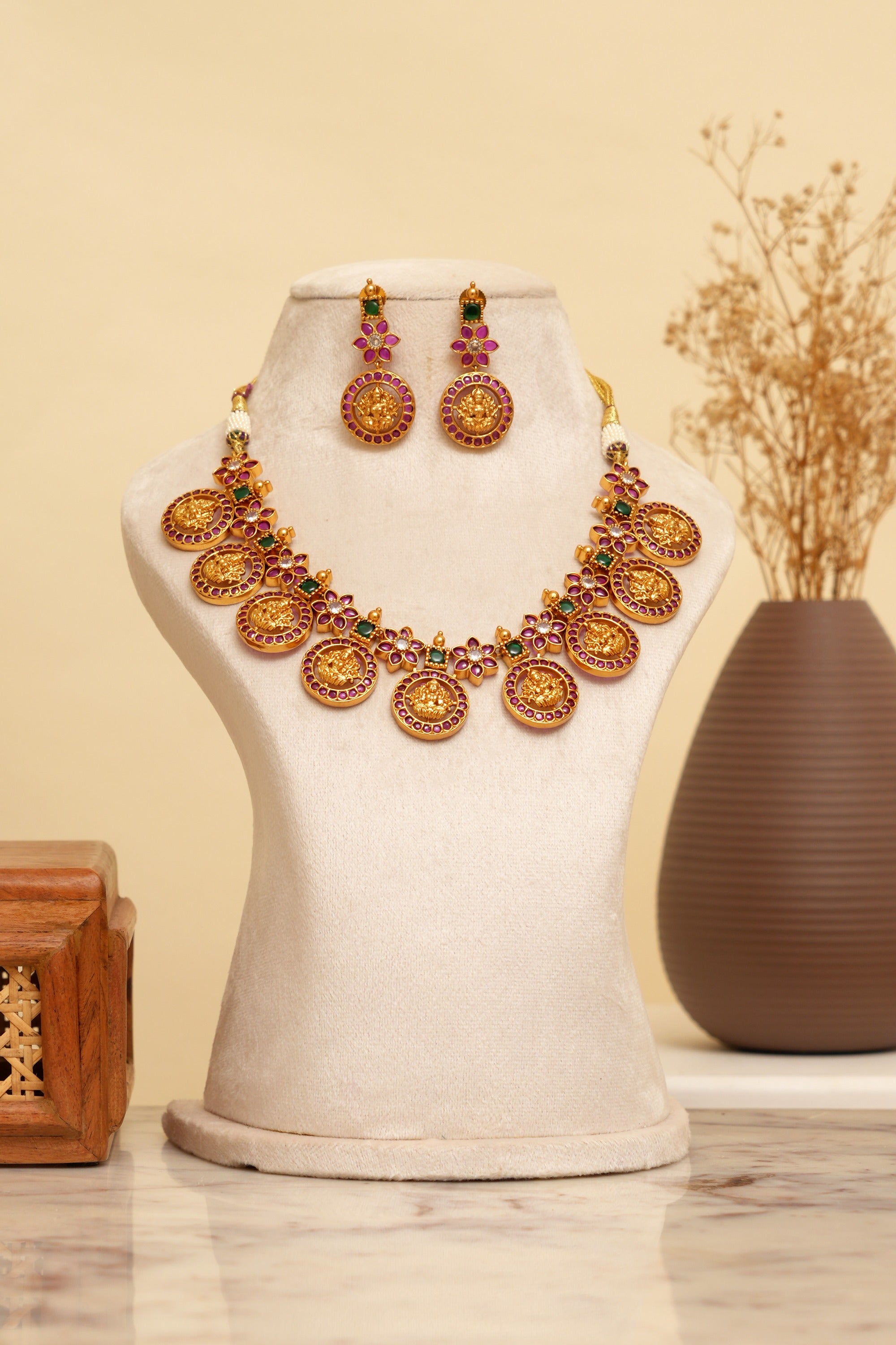 Meenakshi Temple Necklace Set