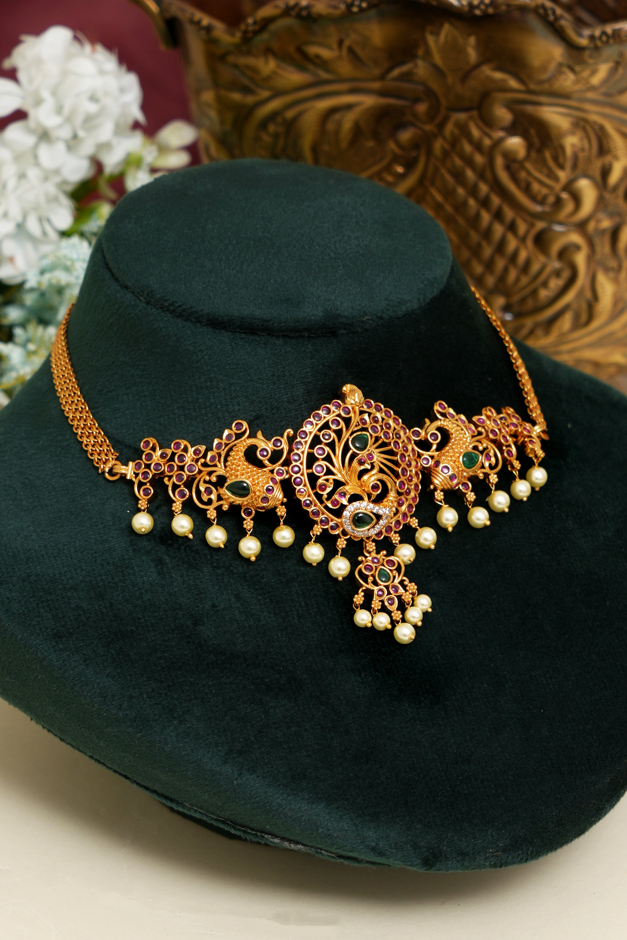 Kashvi Temple Necklace Set
