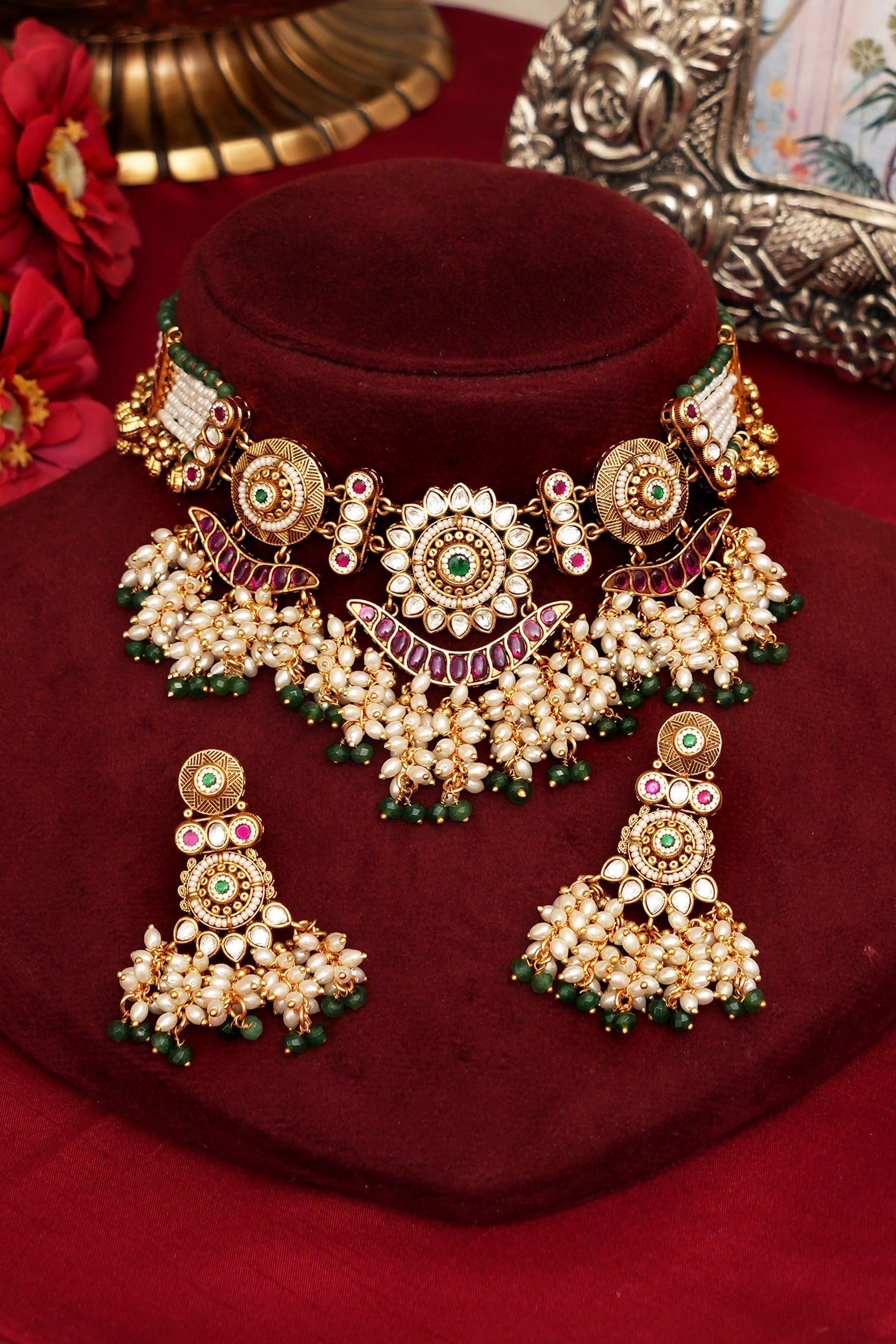 Navratna Heritage Necklace Set