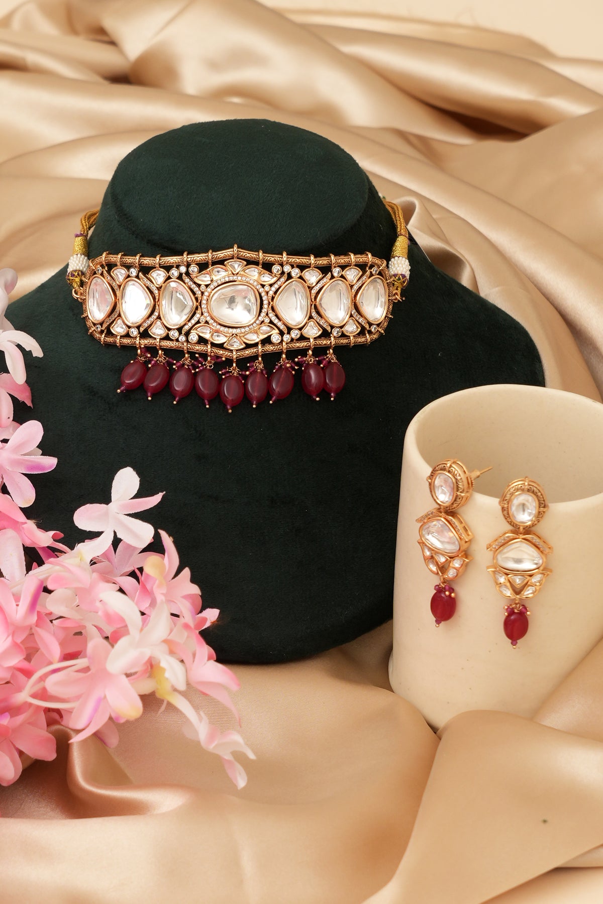 Chaandni Ruby Kundan Choker Set