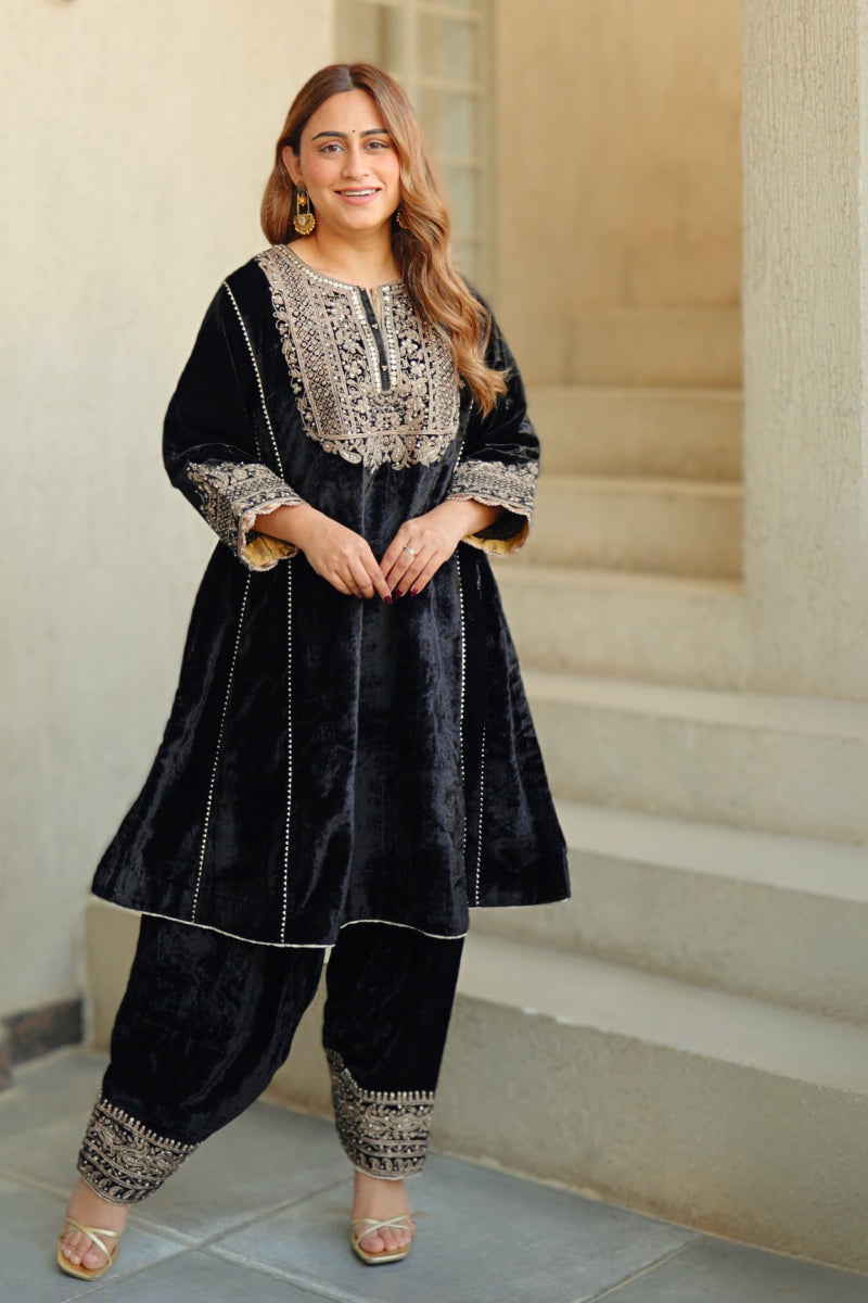 Nisreen - Short Kalidaar Chauga with Salwar
