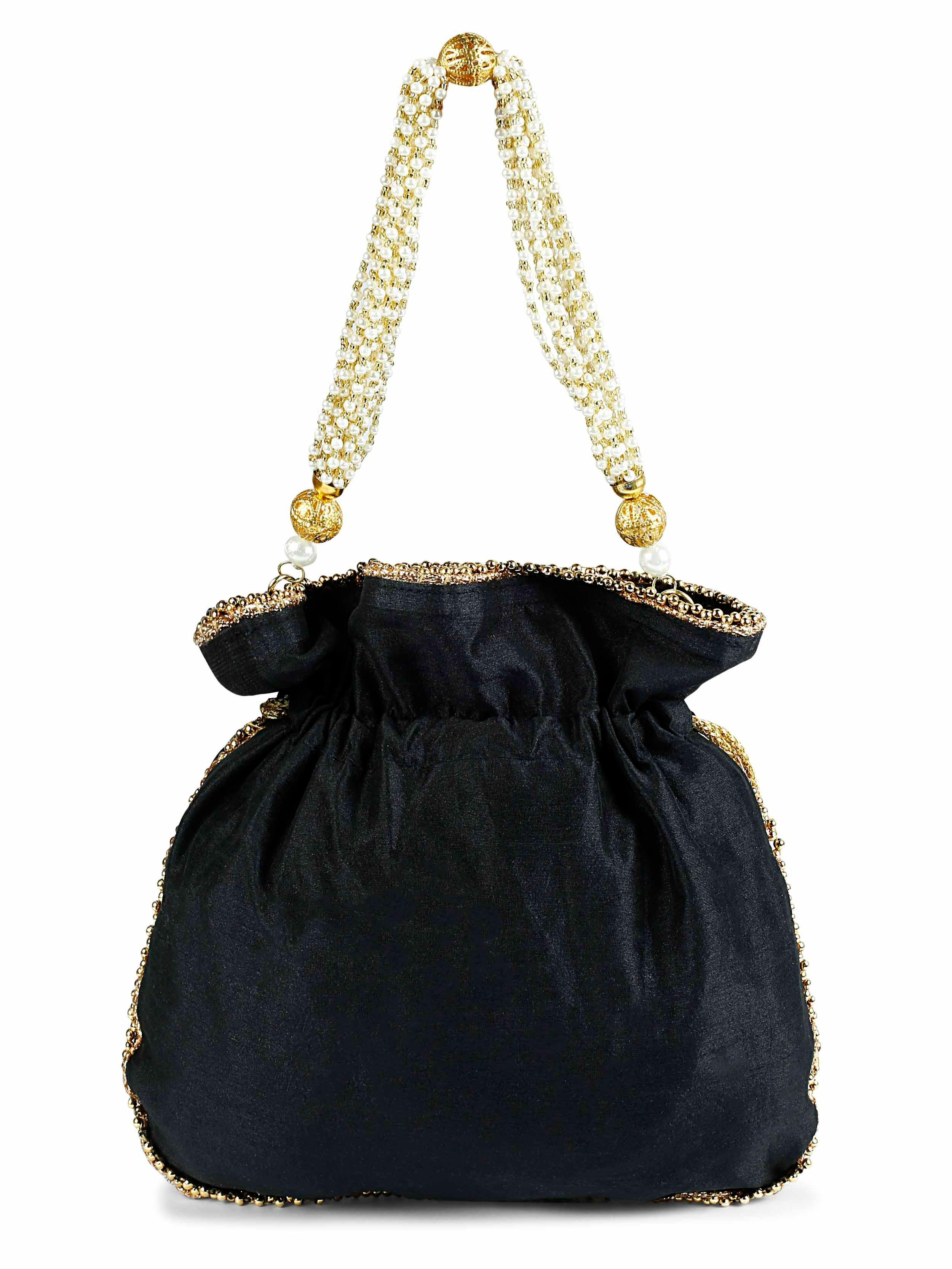 Black Zardosi Potli