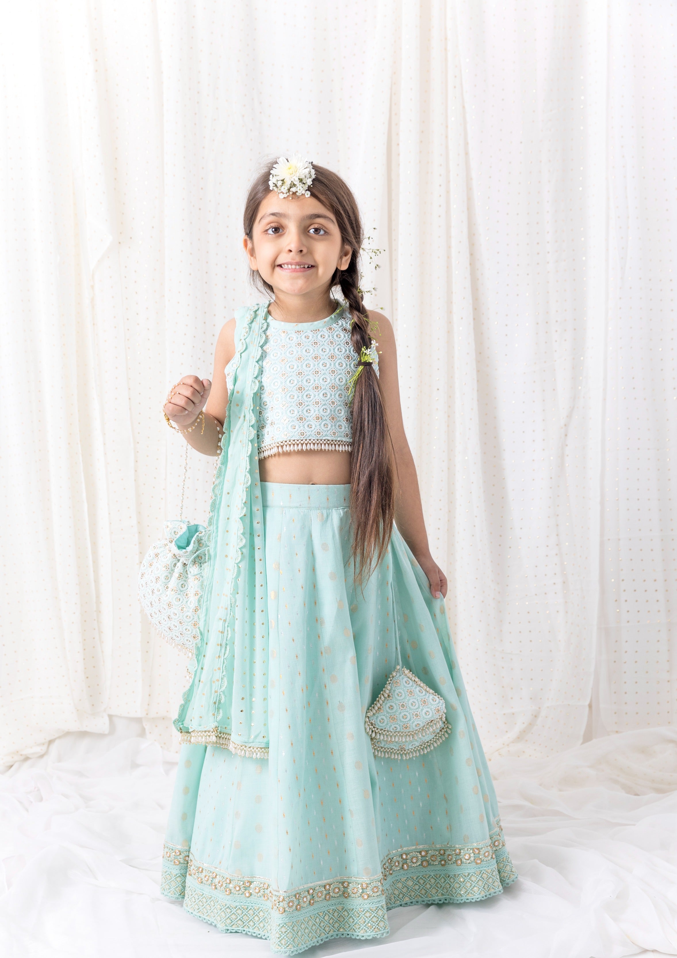 Ice Blue Lehenga