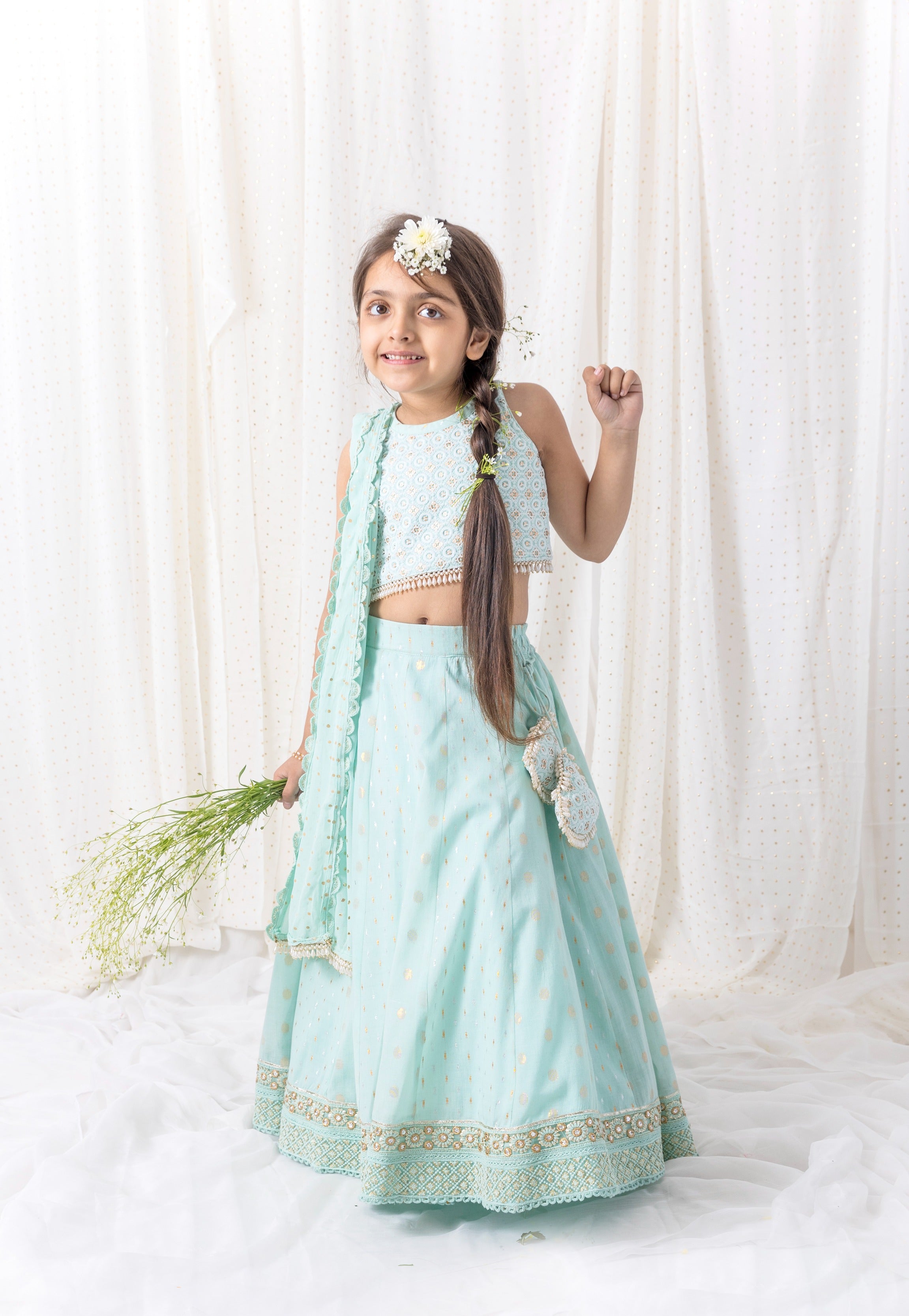 Ice Blue Lehenga