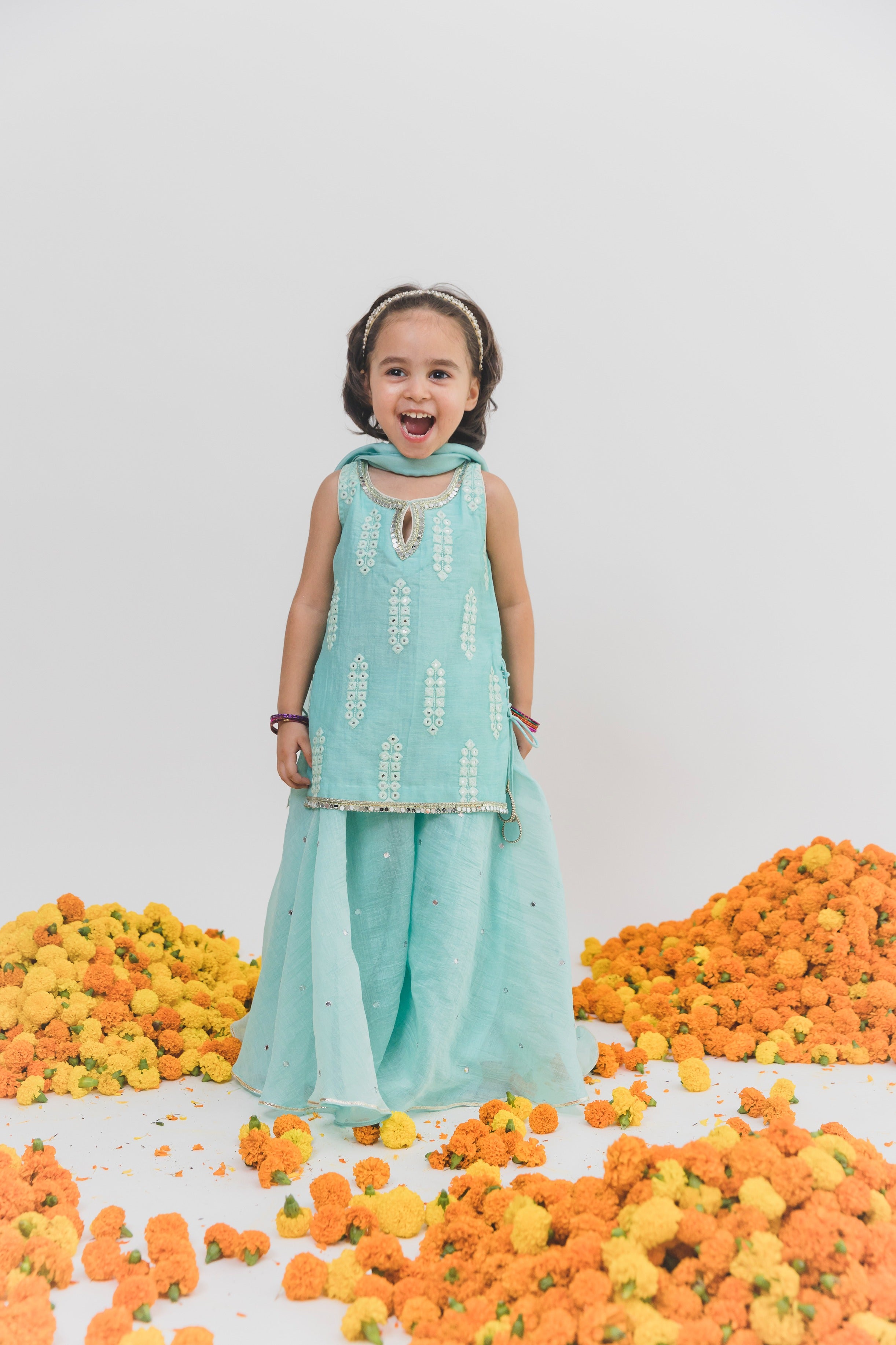Blue Sharara set