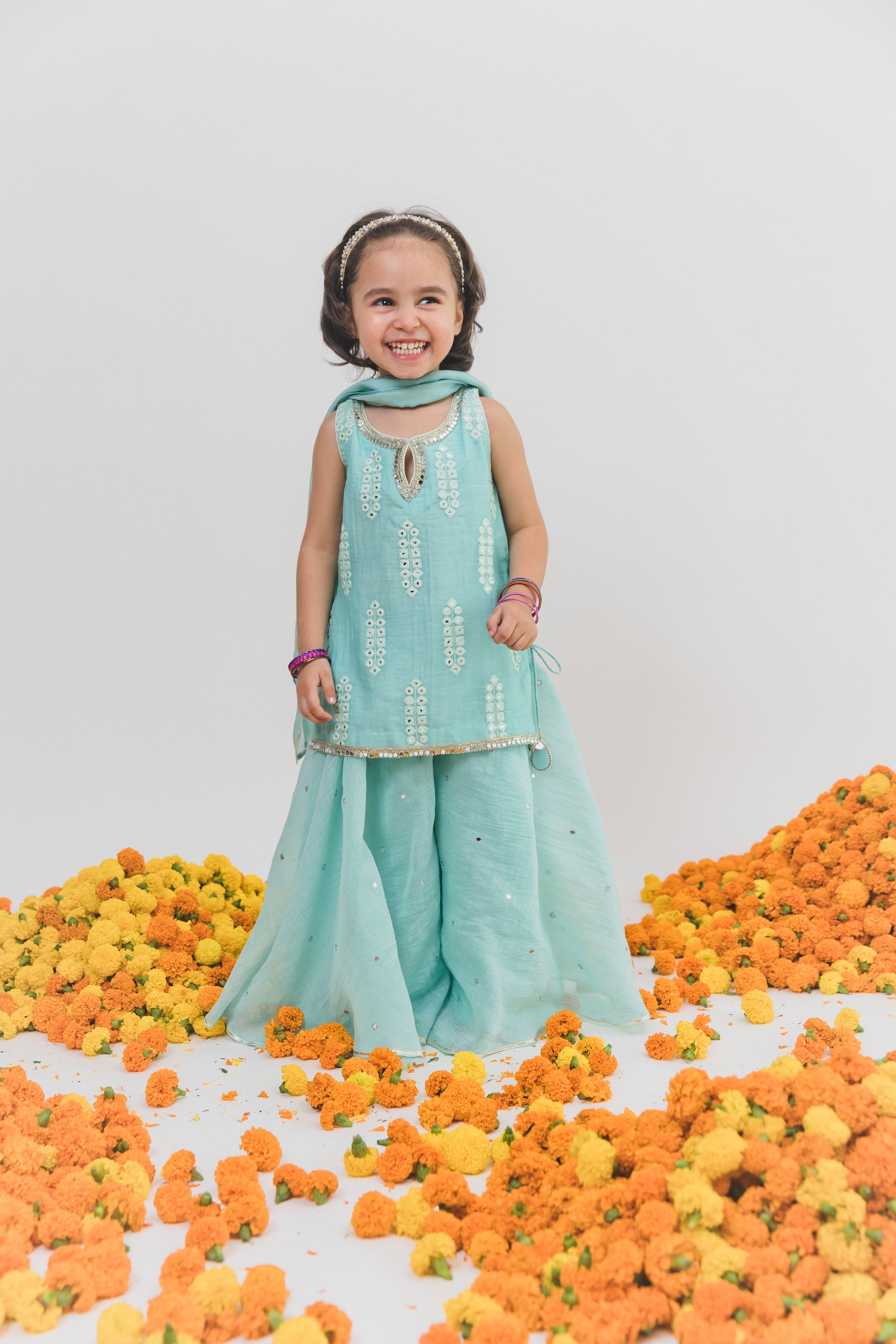 Blue Sharara set