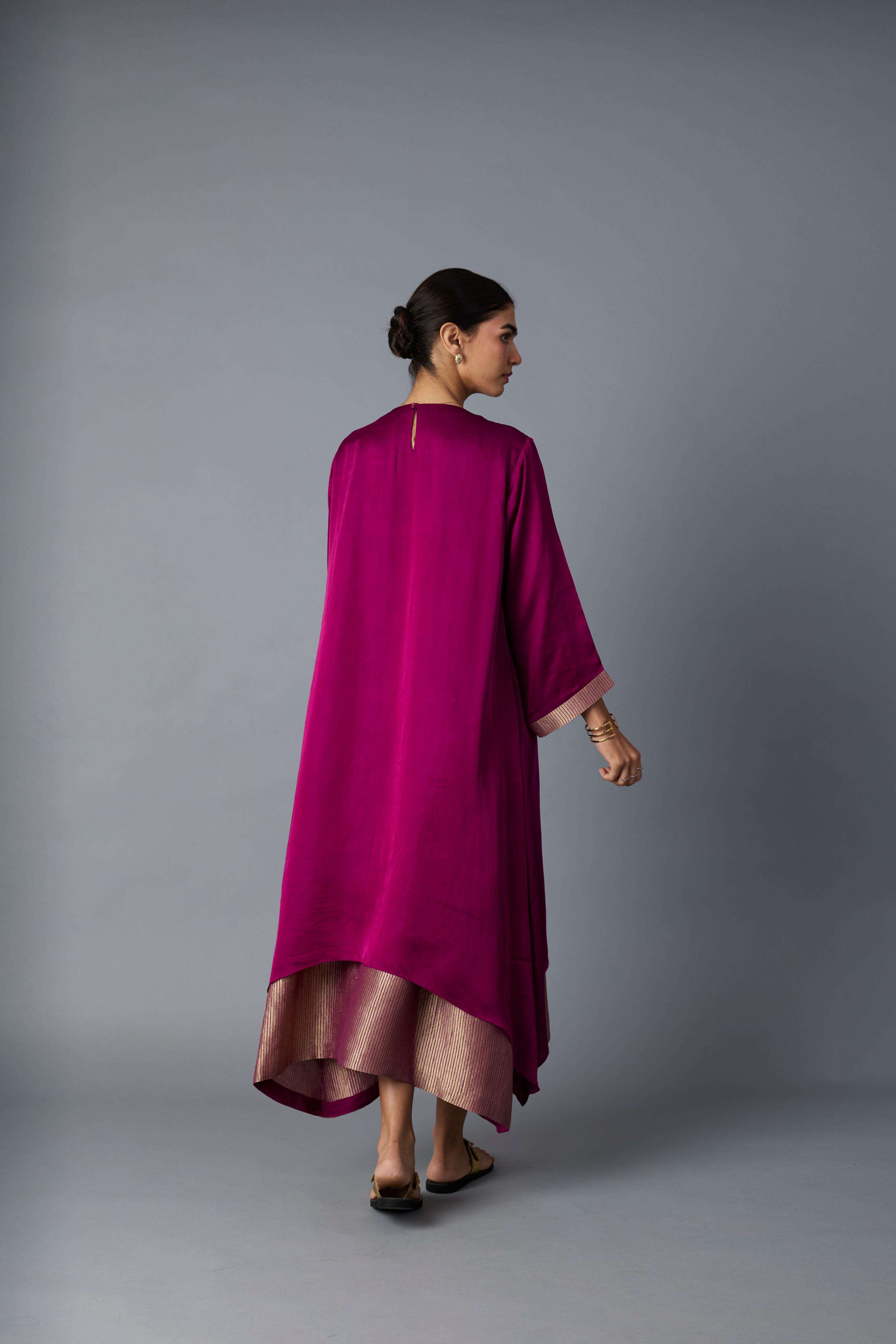 CHAMELI DRESS - PURPLE (WITH SLEEVE)