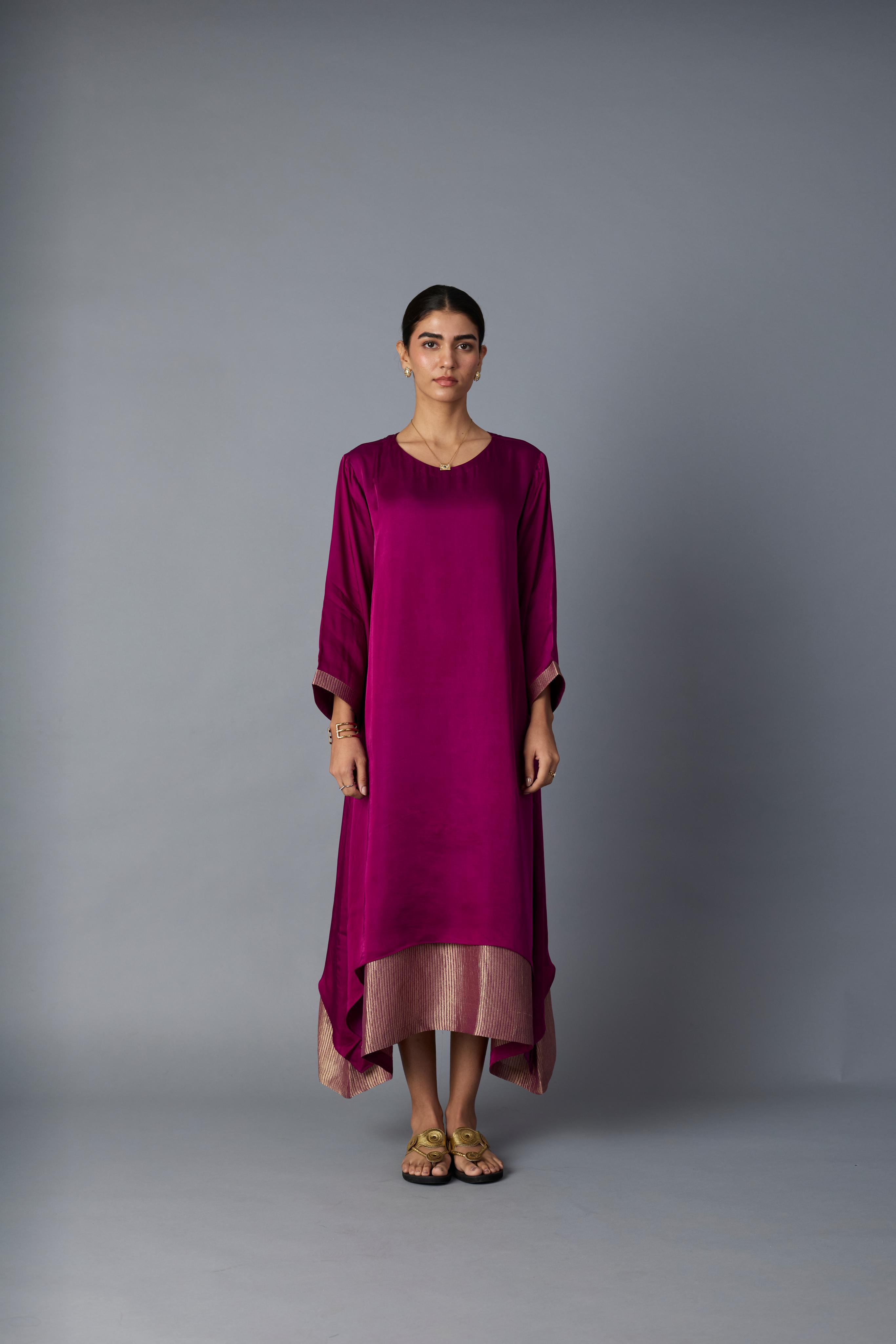 CHAMELI DRESS - PURPLE (WITH SLEEVE)