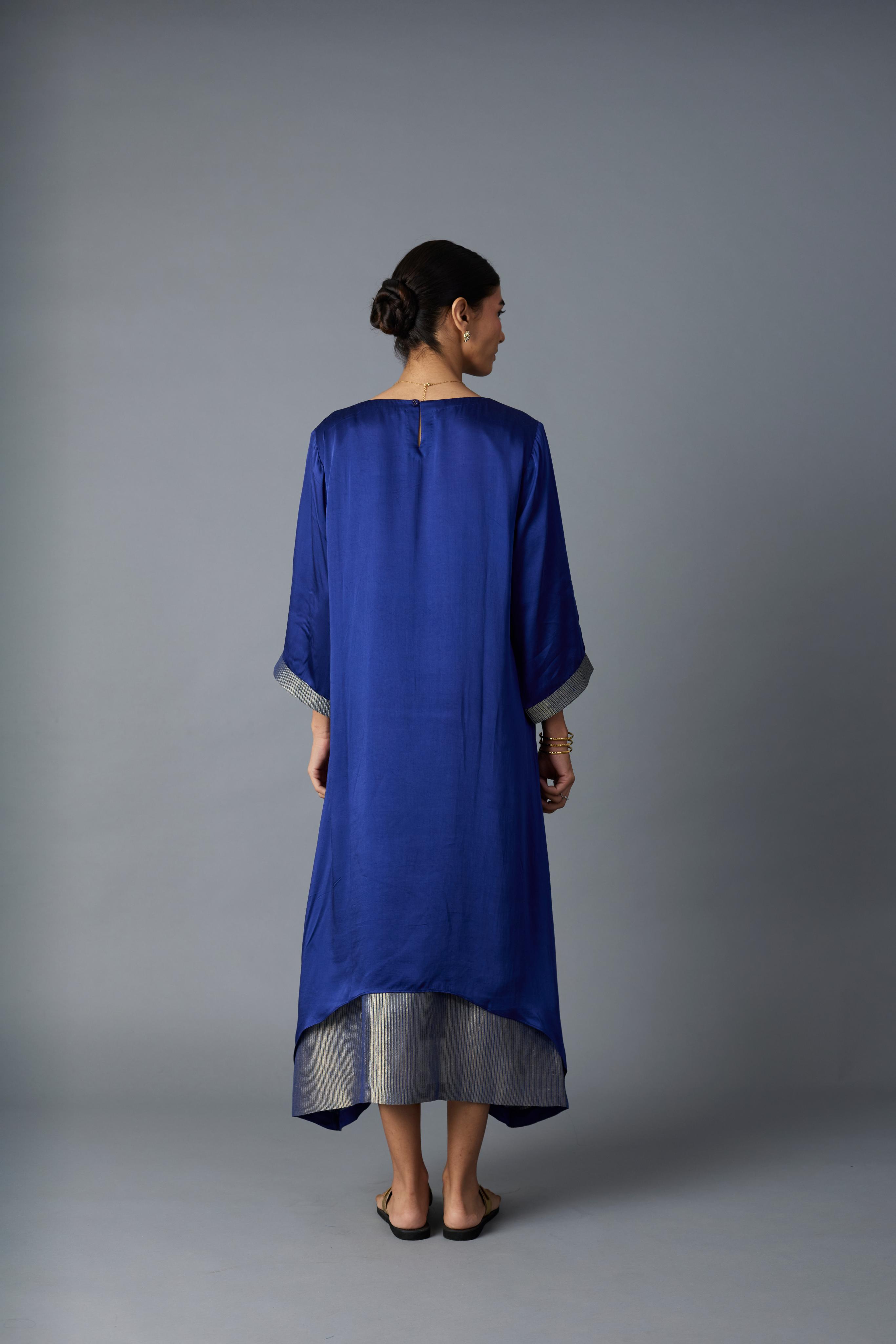 CHAMELI DRESS - ROYAL BLUE (WITH SLEEVE)