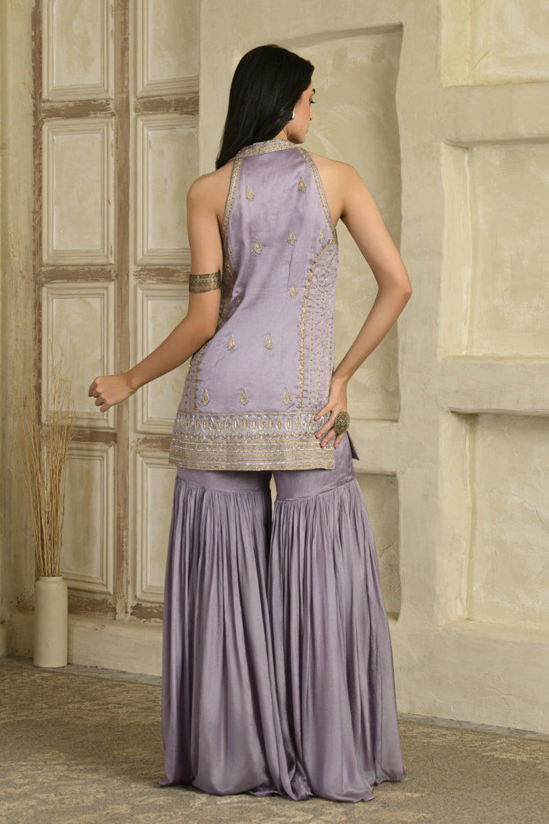 Zeba Halter Kurta Set – Tarangi Lilac